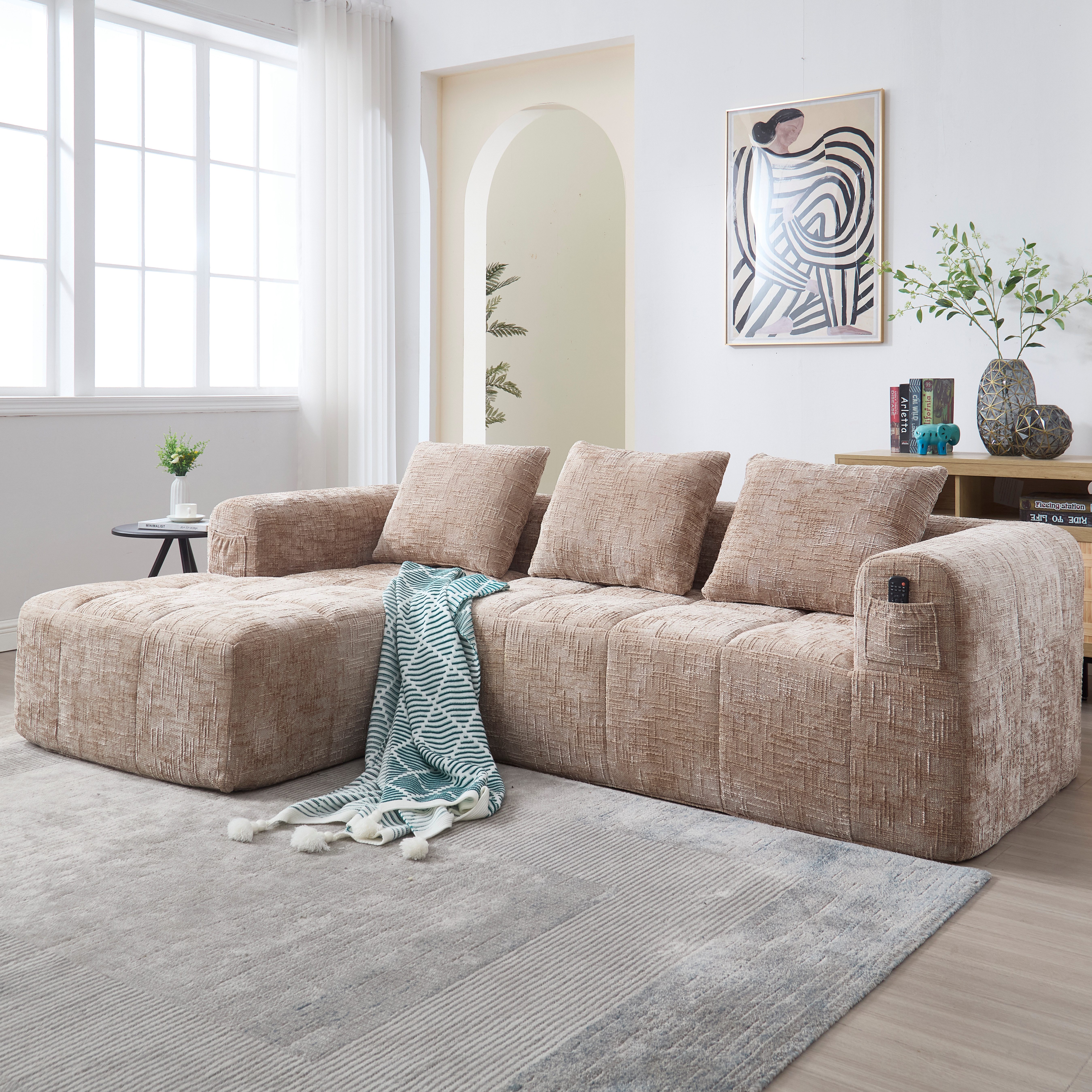 i@home 3-Sitzer Modernes Sektionssofa, L-Sofa, 3-Sitzer-Sofa, günstig online kaufen