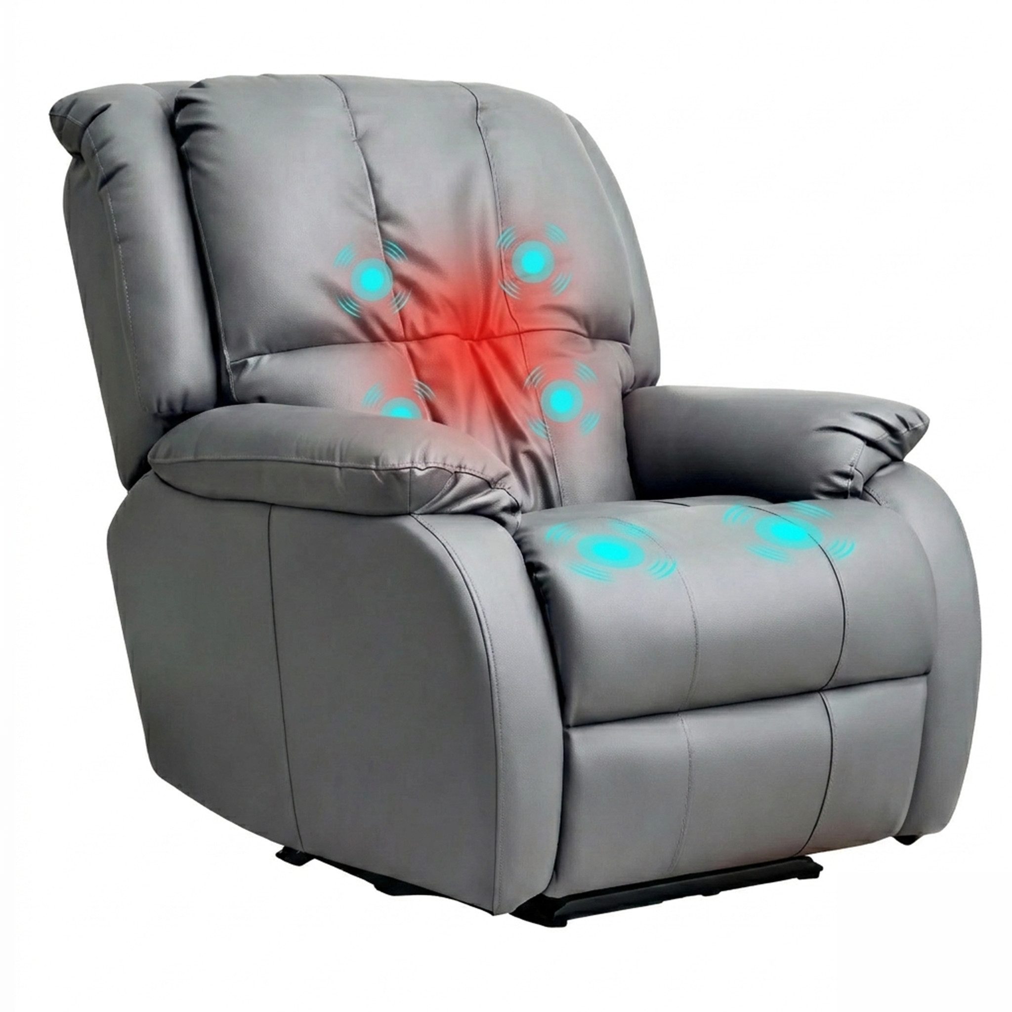 Happy Home Massagesessel Elektrischer Massagesessel mit Rücken- & Beinanhebung, 3D-Mechanismus