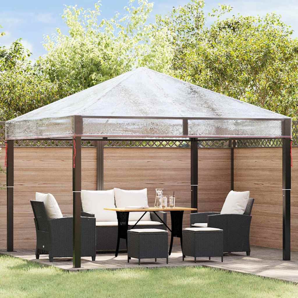 vidaXL Partyzelt Ersatzbezug für Pavillon Transparent 300 x 300 x 26 cm PVC
