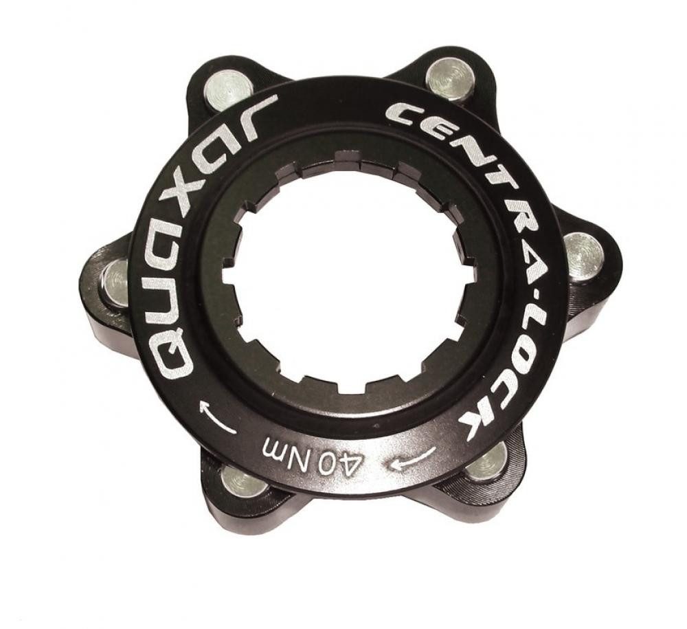 Felgenbremse Quaxar Centerlock-Adapter inkl. Rockring, schwarz