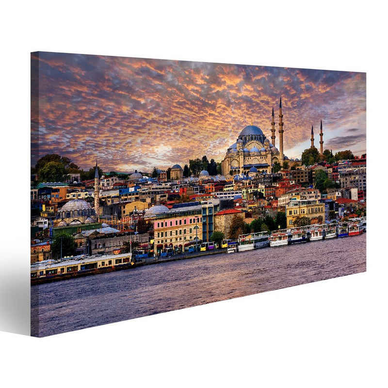 islandburner Leinwandbild Bild auf Leinwand Goldenes Horn Und Die Altstadt Von Istanbul Auf Dram