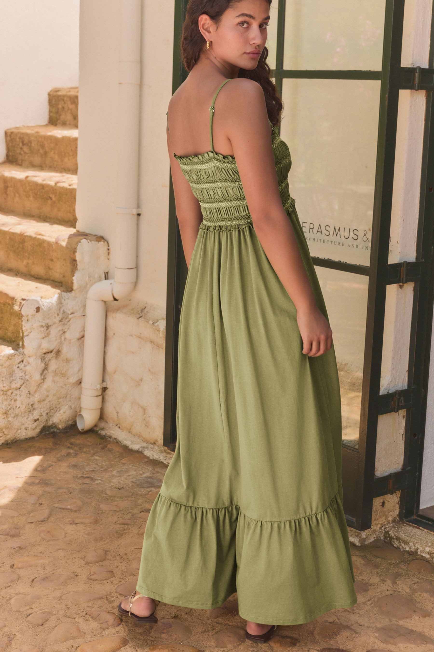 Next Midikleid Midikleid aus 100 % Baumwoll-Jersey günstig online kaufen