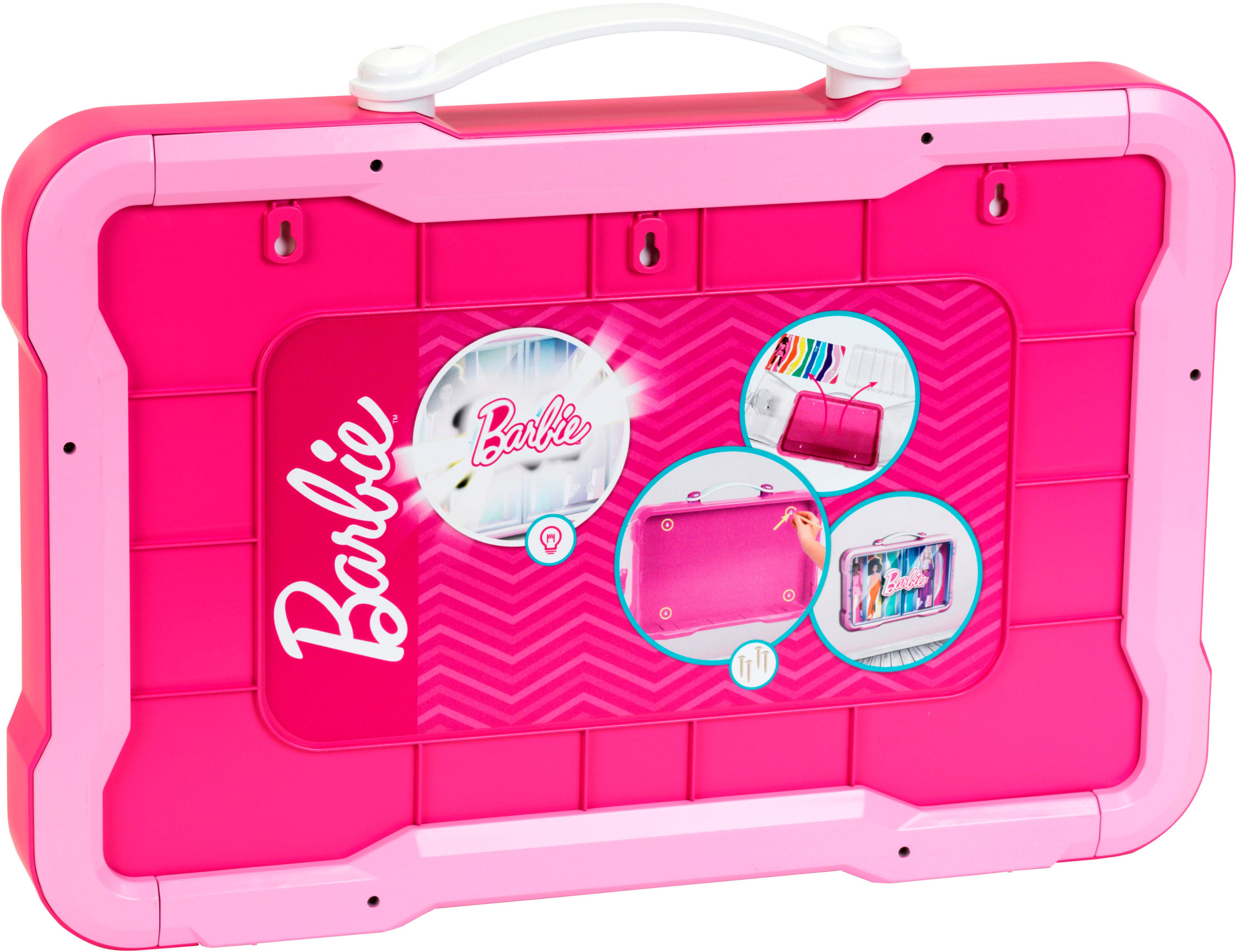 Small Barbie Collector's Case - Display Case for 6 Barbies, with illuminated Barbie logo