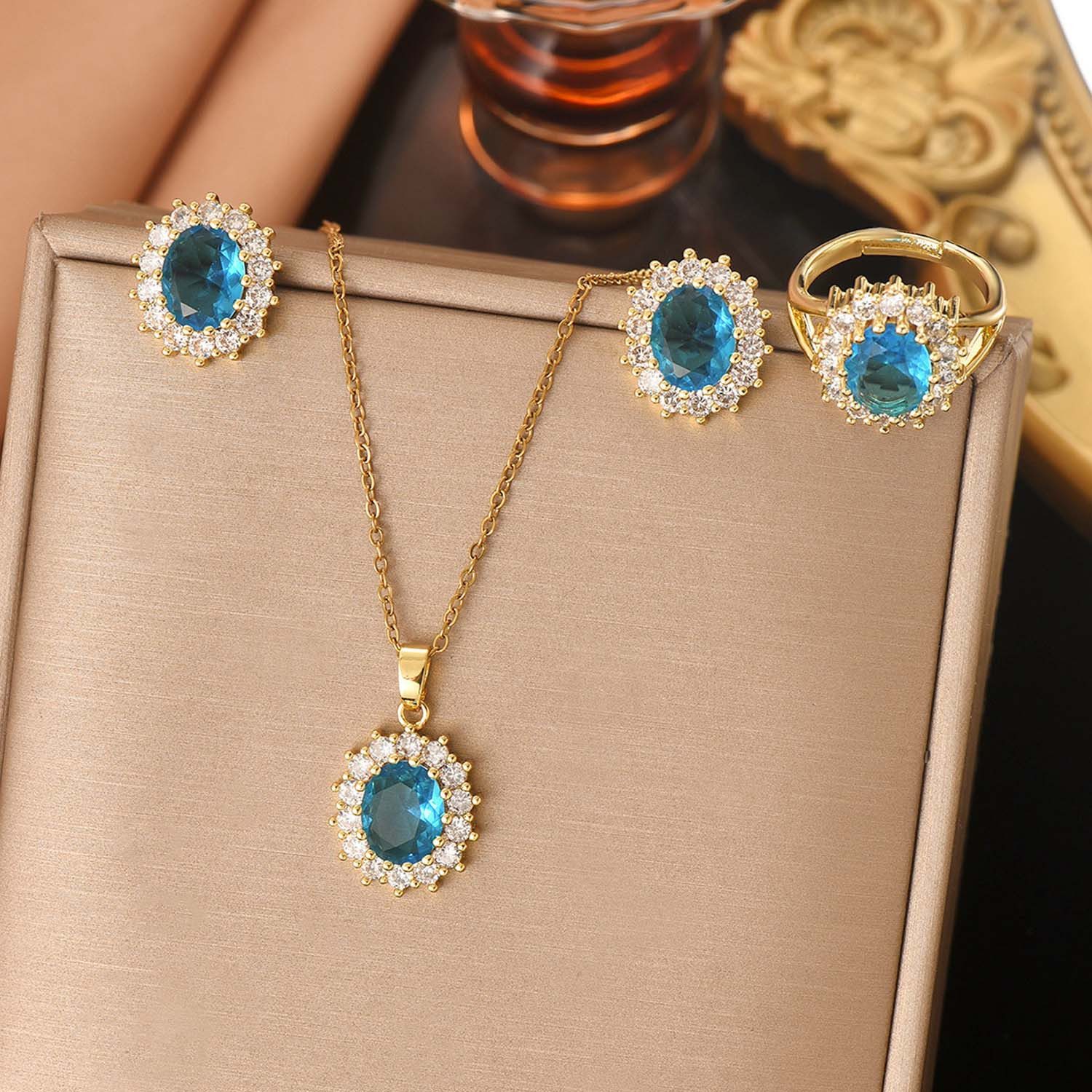 trends for living Schmuckset Vintage Ring Ohrring und Halskettenset hochwer günstig online kaufen