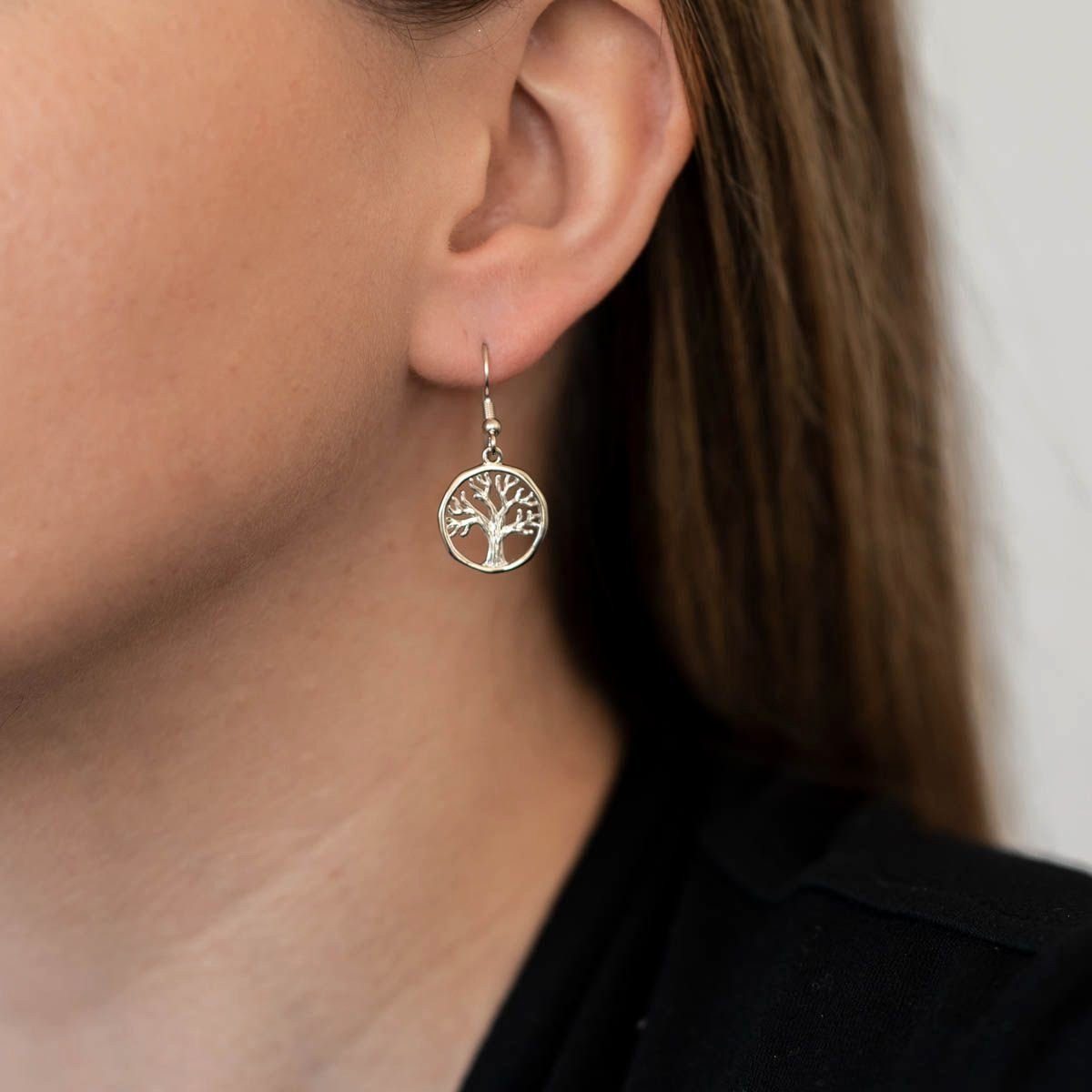 Materia Paar Ohrhänger Damen Silber Lebensbaum / Baum des Lebens keltisch SO-99-Silber, 925 Sterling Silber, rhodiniert
