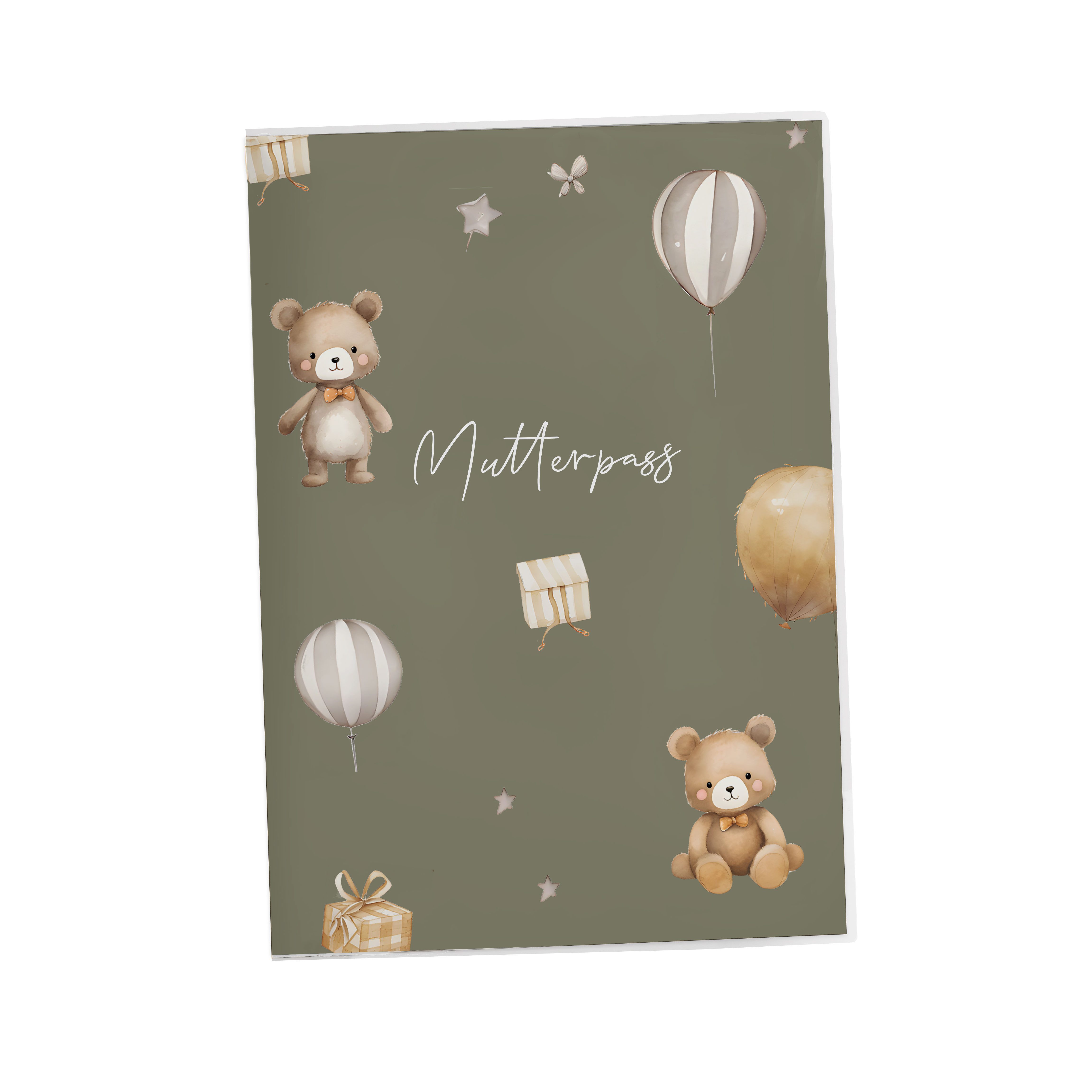 NORDEULE Mutterpass-Hülle Molly Mutterpasshülle Deutsch, Schutz Bären Designeinsatz & Zusatzfach, ideal als Geschenkidee zur Schwangerschaft für werdende Mütter