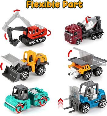 autolock Spielzeug-Auto Mini Lastwagen Autos für Jungs Bunt Baufahrzeuge Spielzeug Geschenkset
