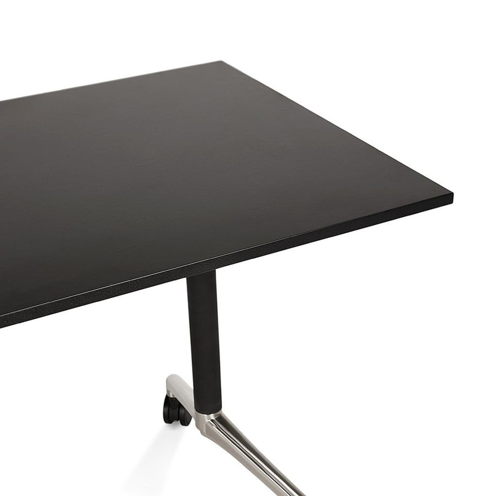 MARIKA -Bürotisch, klappbare KADIMA Platte Schwarz DESIGN Holz Schreibtisch