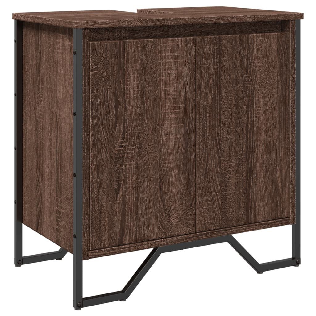 vidaXL Badezimmer-Set Waschbeckenunterschrank Braun Eichen-Optik 60x35x60 günstig online kaufen