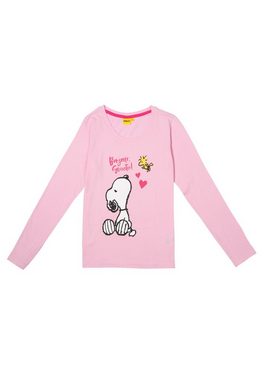 United Labels® Schlafanzug The Peanuts Snoopy Schlafanzug Damen - Pyjama Set Langarm Rosa/Pink