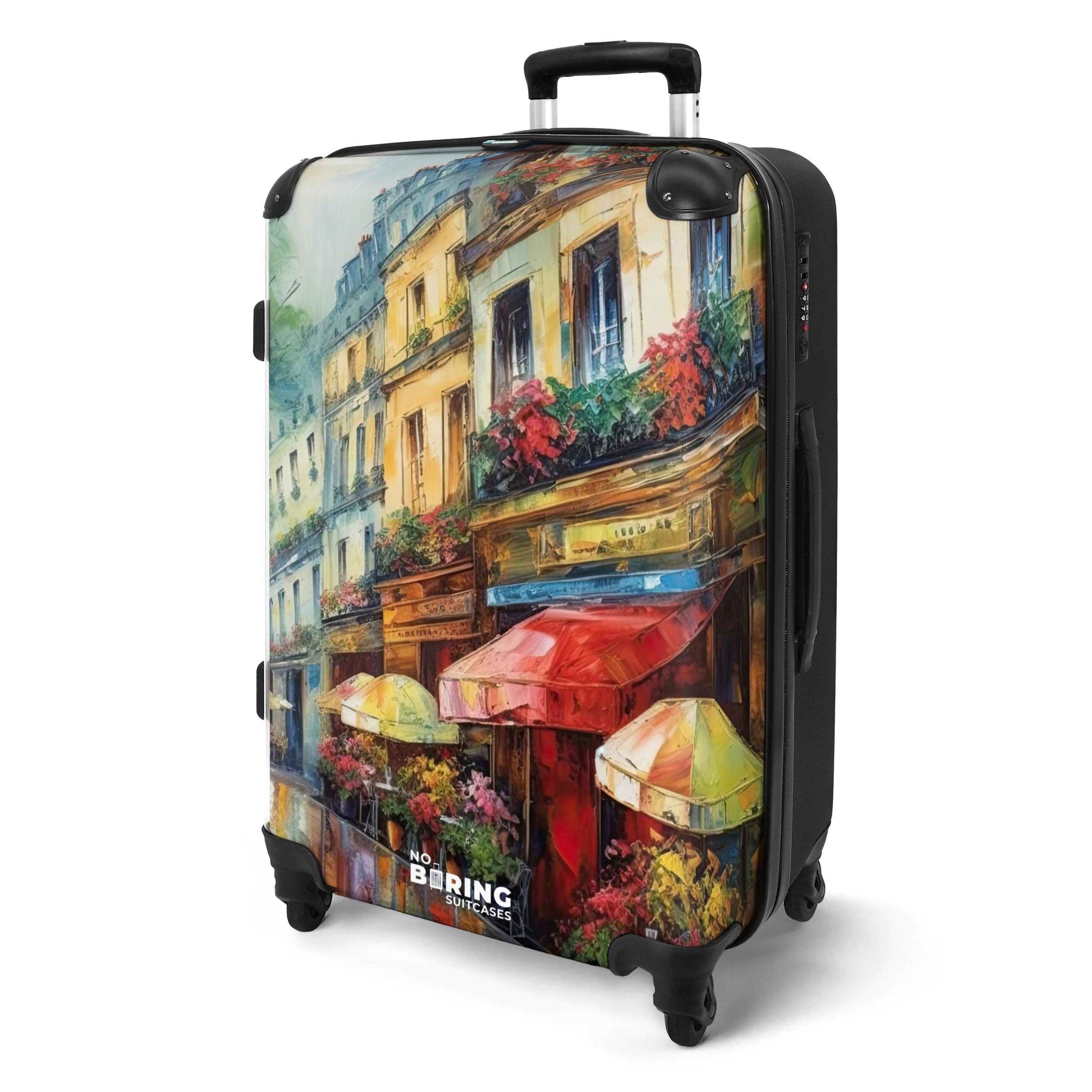 NoBoringSuitcases.com© Hartschalen-Trolley Straße - Ölgemälde - günstig online kaufen