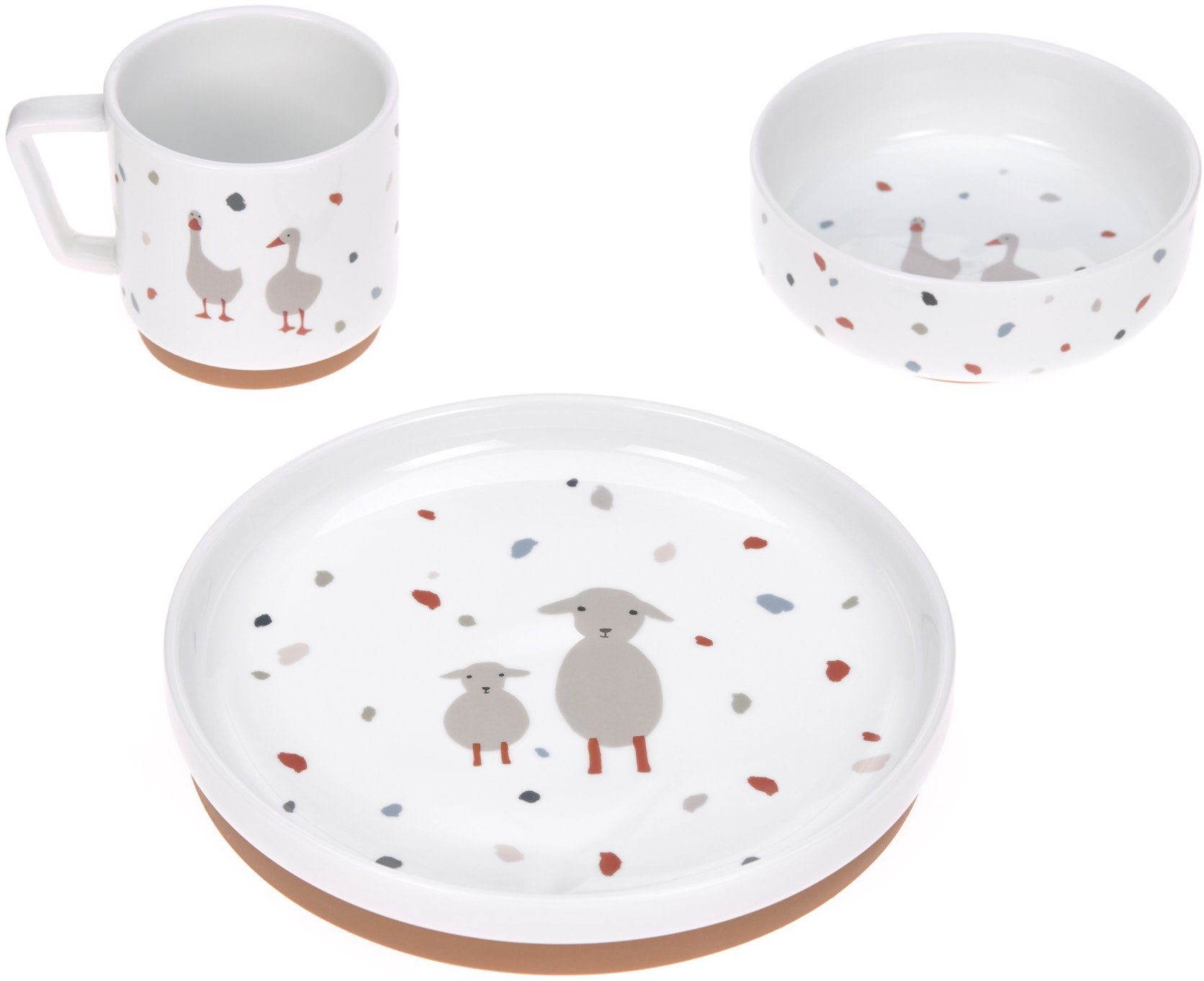 Kindergeschirr-Set Tiny Farmer, Sheep/Goose
