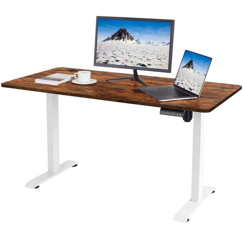 HOMALL Schreibtisch Elektrisch höhenverstellbarer Schreibtisch mit Tischplatte
