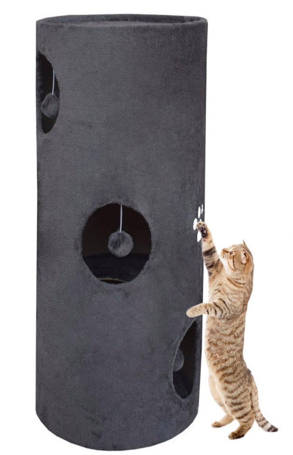 KomfortHome Kratzbaum Kratzbaum für Katzen – Rohrmodell, Kratzbaum Tower