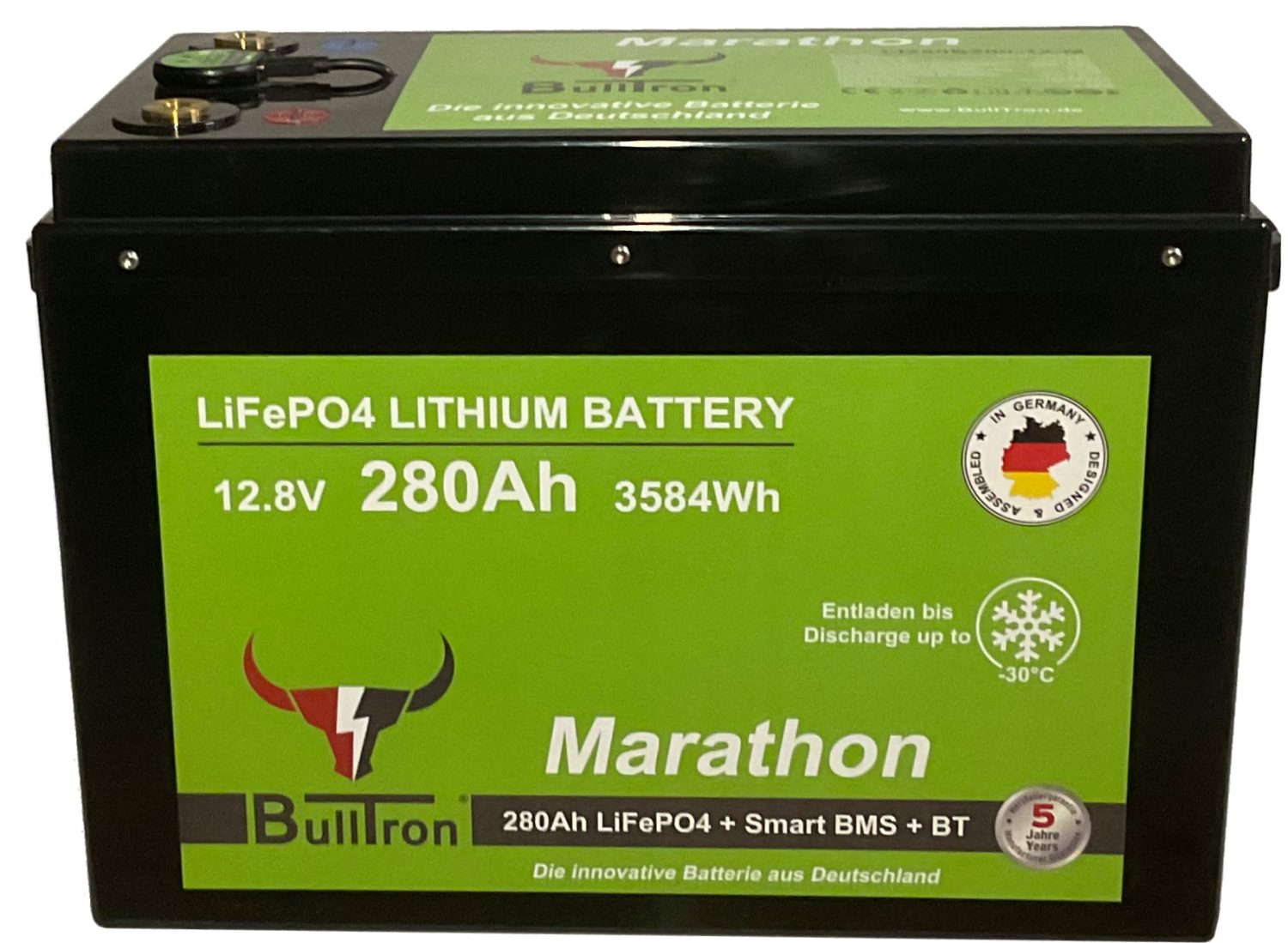 BullTron Batteriewächter 280Ah Marathon Polar LiFePO4 12.8V Akku BMS Bluetooth