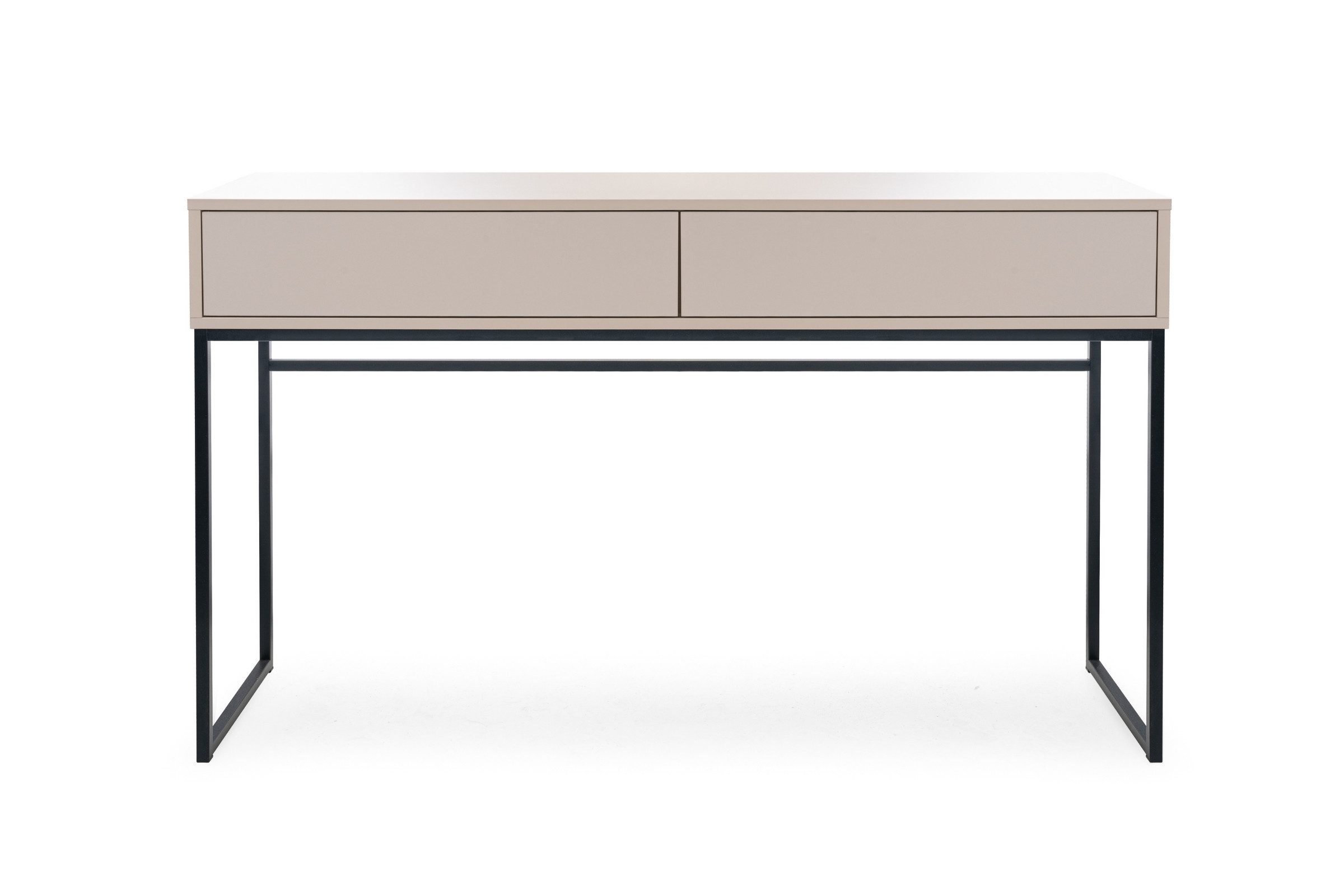 Deine Möbel 24 Schminktisch GENEVE 137 cm ideal für Schlafzimmer (Set, 1-St., Sandbeige Beige Dunklegrün), mit 2 Schubladen