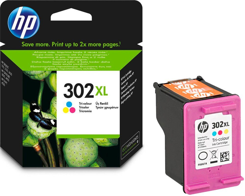 HP Druckerpatrone Original HP 302XL (F6U67AE) Color Tintenpatrone