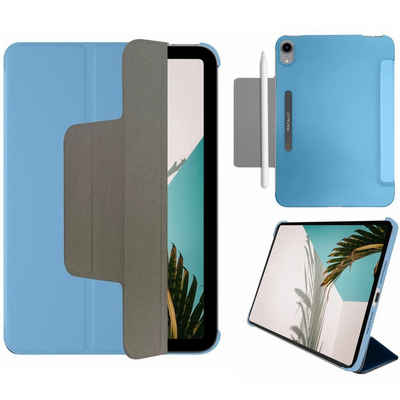 Macally Tablet-Hülle Smart Case Tasche Book-Stand Cover Hülle Blau, Standfunktion Magnet-Verschluss für Apple iPad mini 6 2021 8,3"