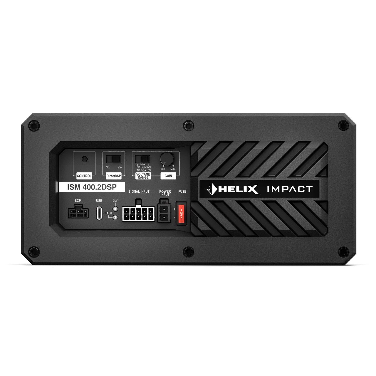Helix ISM 400.2DSP 2-Kanal Subwoofer-Verstärkermodul mit DSP Endverstärker (Anzahl Kanäle: 2)