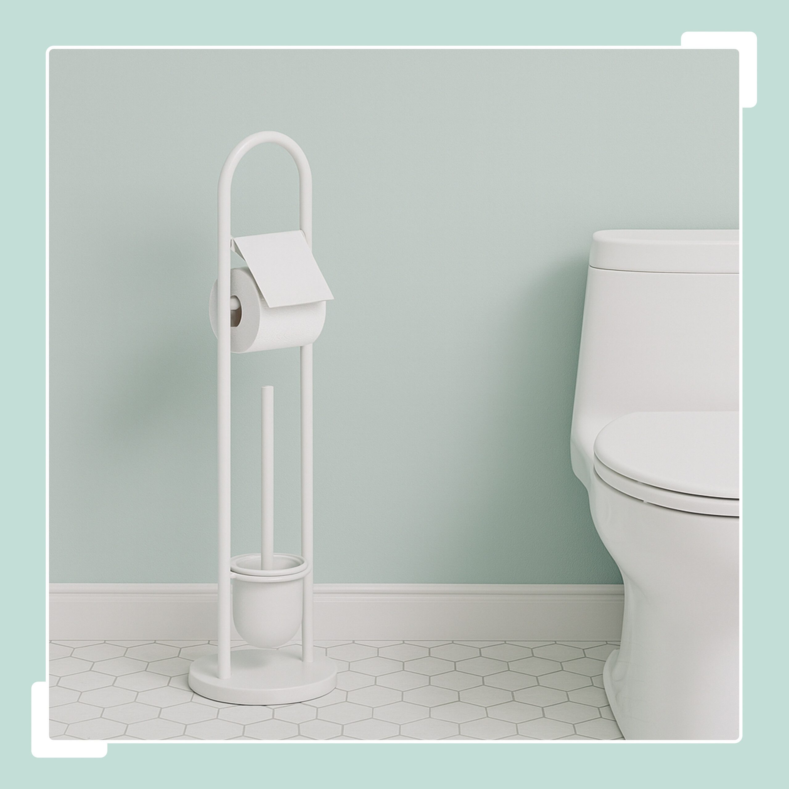 relaxdays WC-Garnitur aus Edelstahl, weiß günstig online kaufen