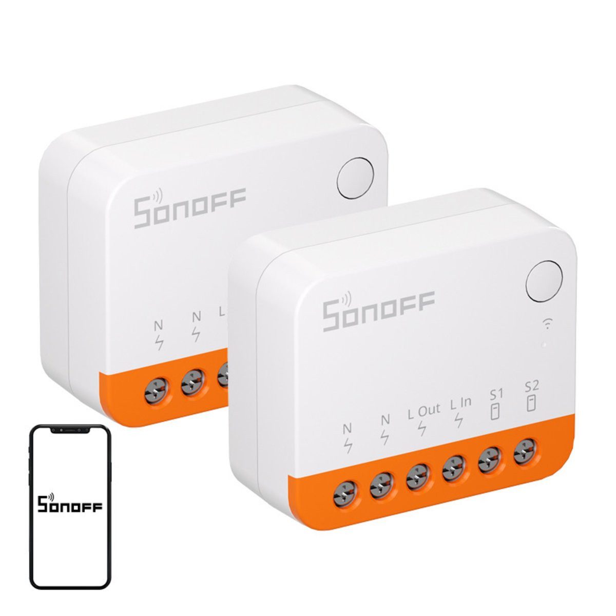 Sonoff SONOFF MINIR4 (Extreme) Schalter, 2er-Pack Smart-Home-Zubehör