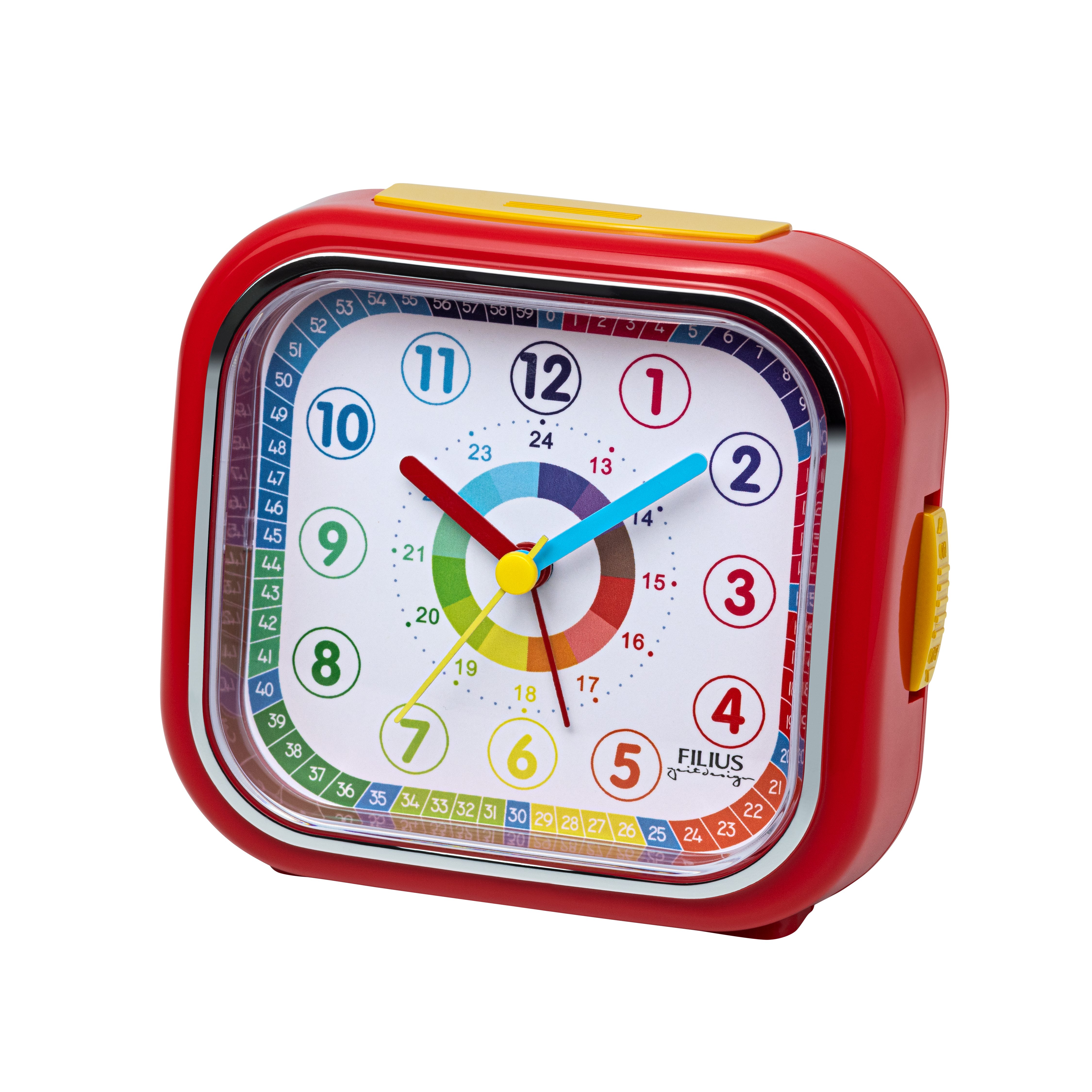 FILIUS zeitdesign Kinderwecker Quarzwecker, Lernwecker,Schulanfang,Schlafzimmer, schleichende Sekunde