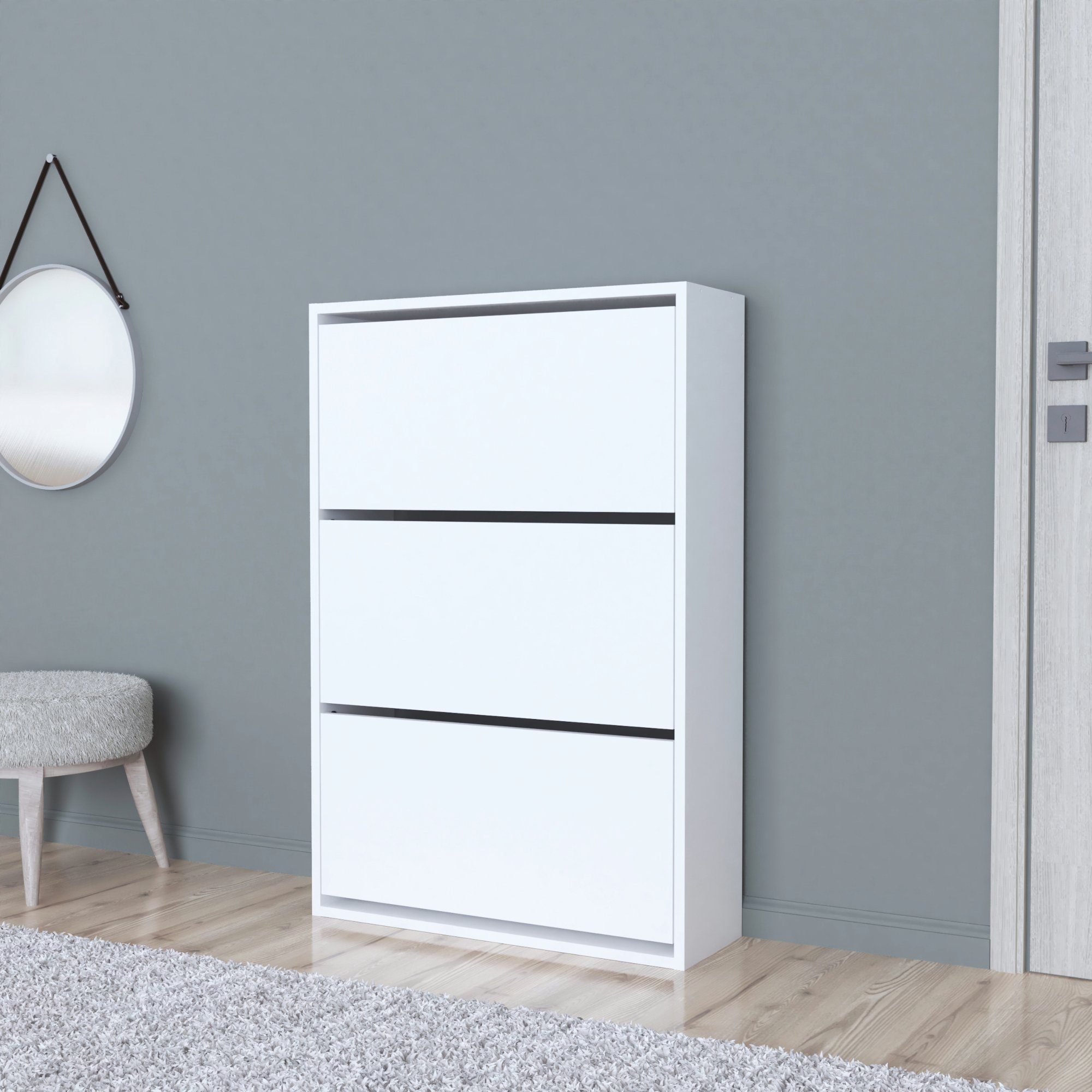 en.casa Schuhschrank »Aurskog« mit Kipptüren 110x735x24cm günstig online kaufen