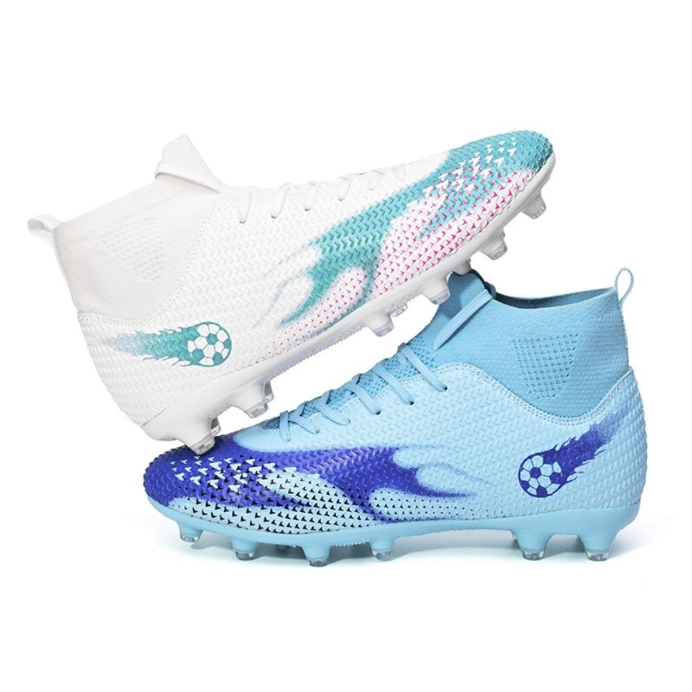 (Turnschuhe hohen Erwachsene) Jugendliche Absätzen und für Schuhen Fußballschuh Weiß HUSKSWARE und mit blau