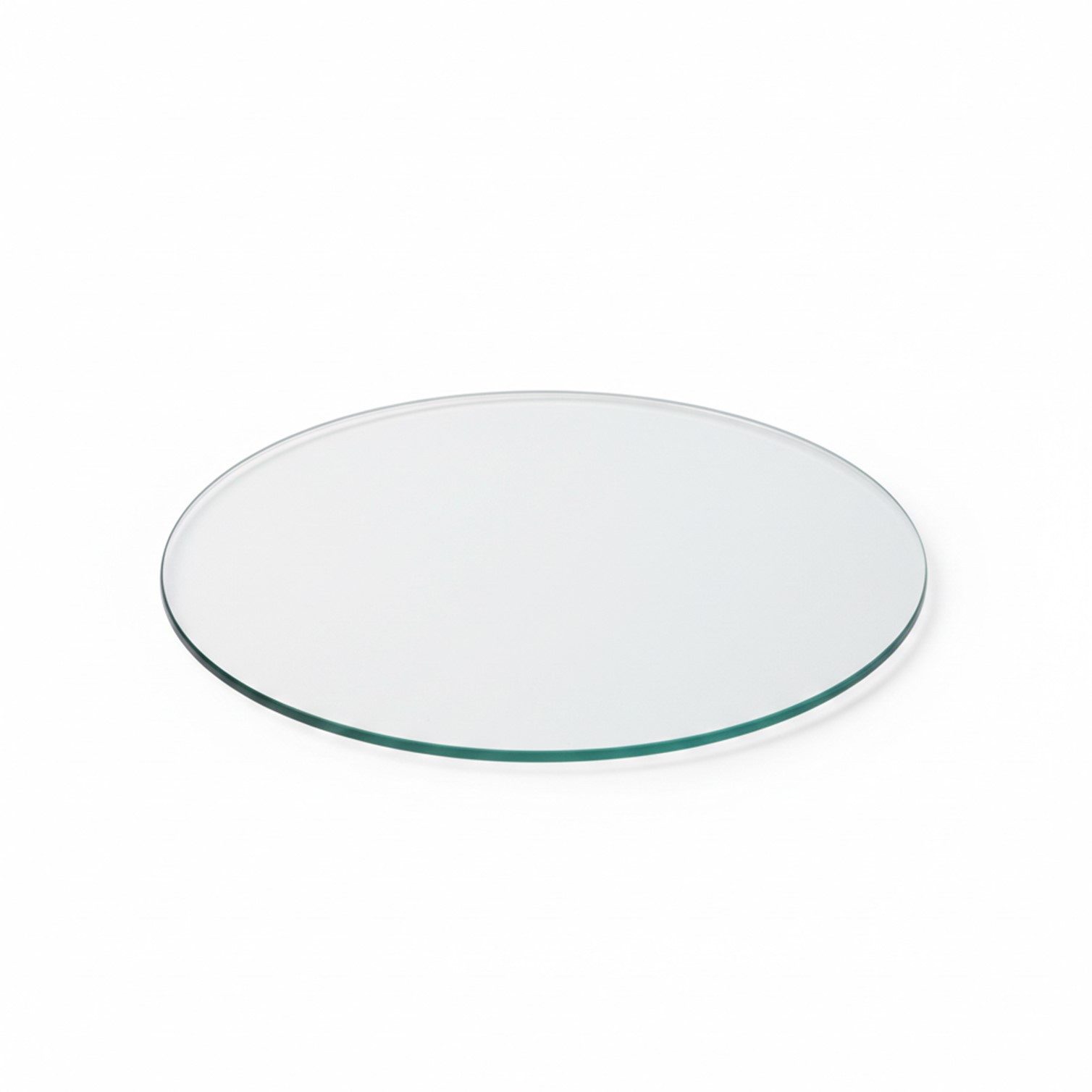 HOOZ Tischplatte Glasplatte aus ESG Ø 40 cm, rund mit Facettenschliff in Klarglas (1 St)
