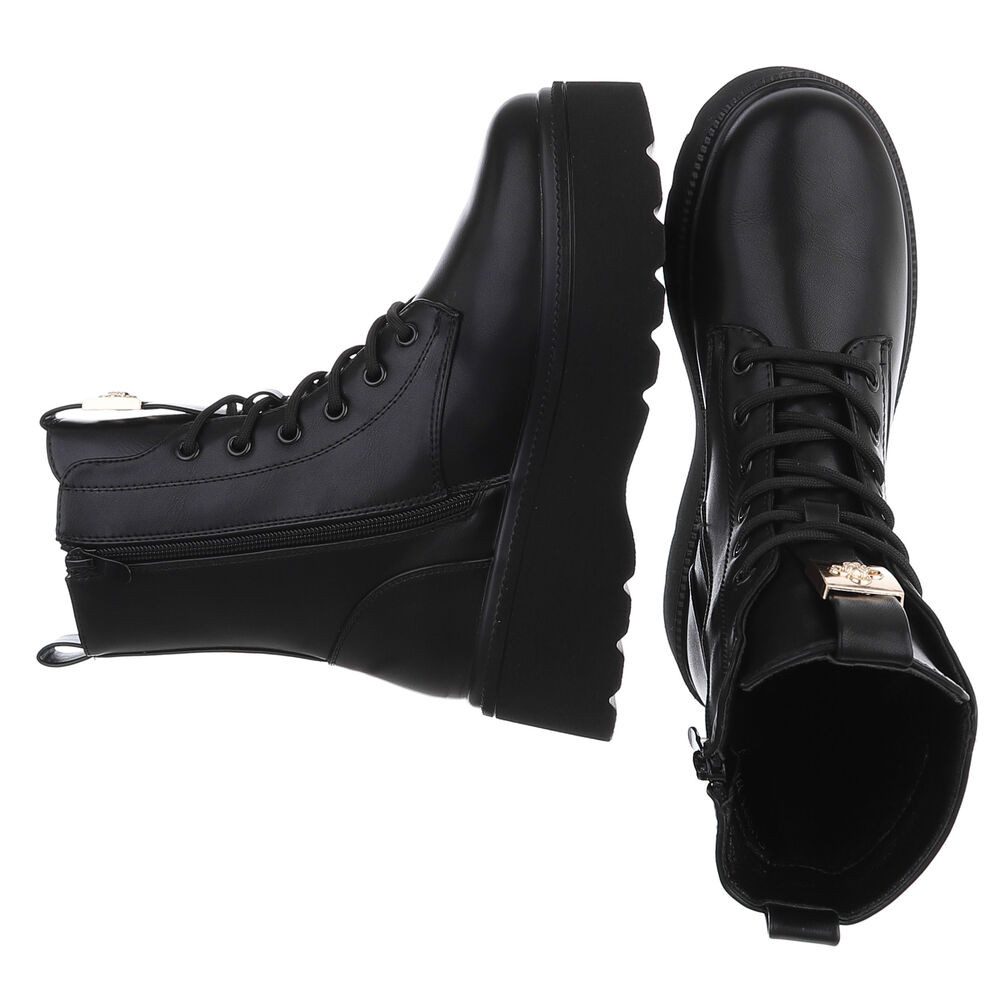 Ital-Design Stylische Damen Boots mit erhöhtem Absatz und Komfort Schnürsti günstig online kaufen