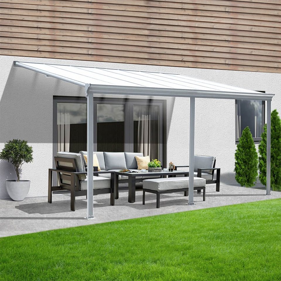 HOME DELUXE Terrassendach, BxT: 312×303 cm, Bedachung Doppelstegplatten, BxT: 312×303 cm