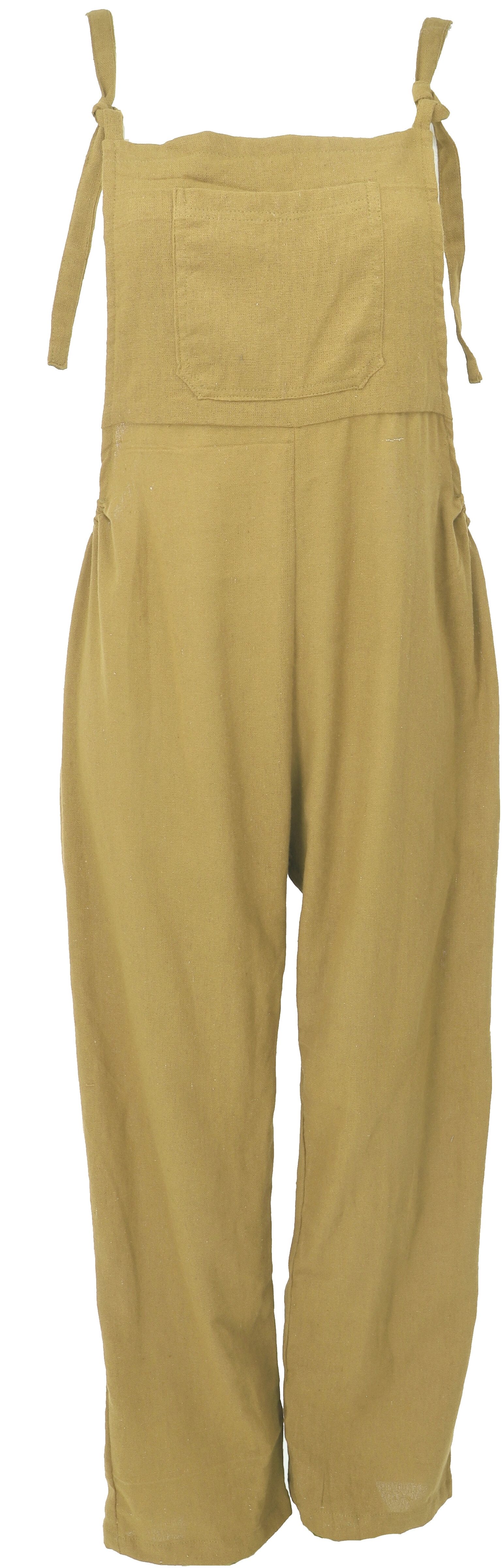 Guru-Shop Relaxhose Natürliche Boho Latzhose, Sommerlatzhose,.. Ethno Style, alternative Bekleidung