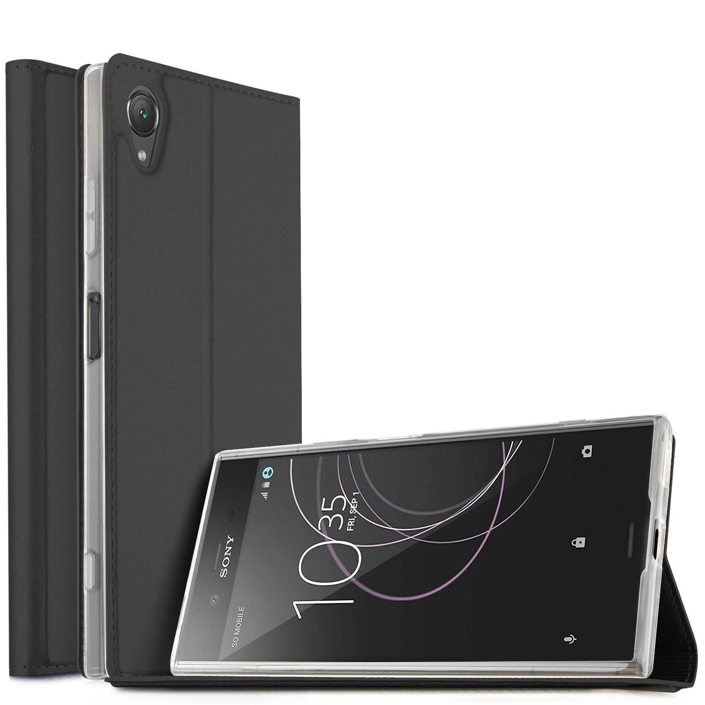 CoolGadget Handyhülle »Magnet Case Handy Tasche für Sony Xperia XA1« 5  Zoll, Hülle Klapphülle Ultra Slim Flip Cover für Sony XA1 Schutzhülle