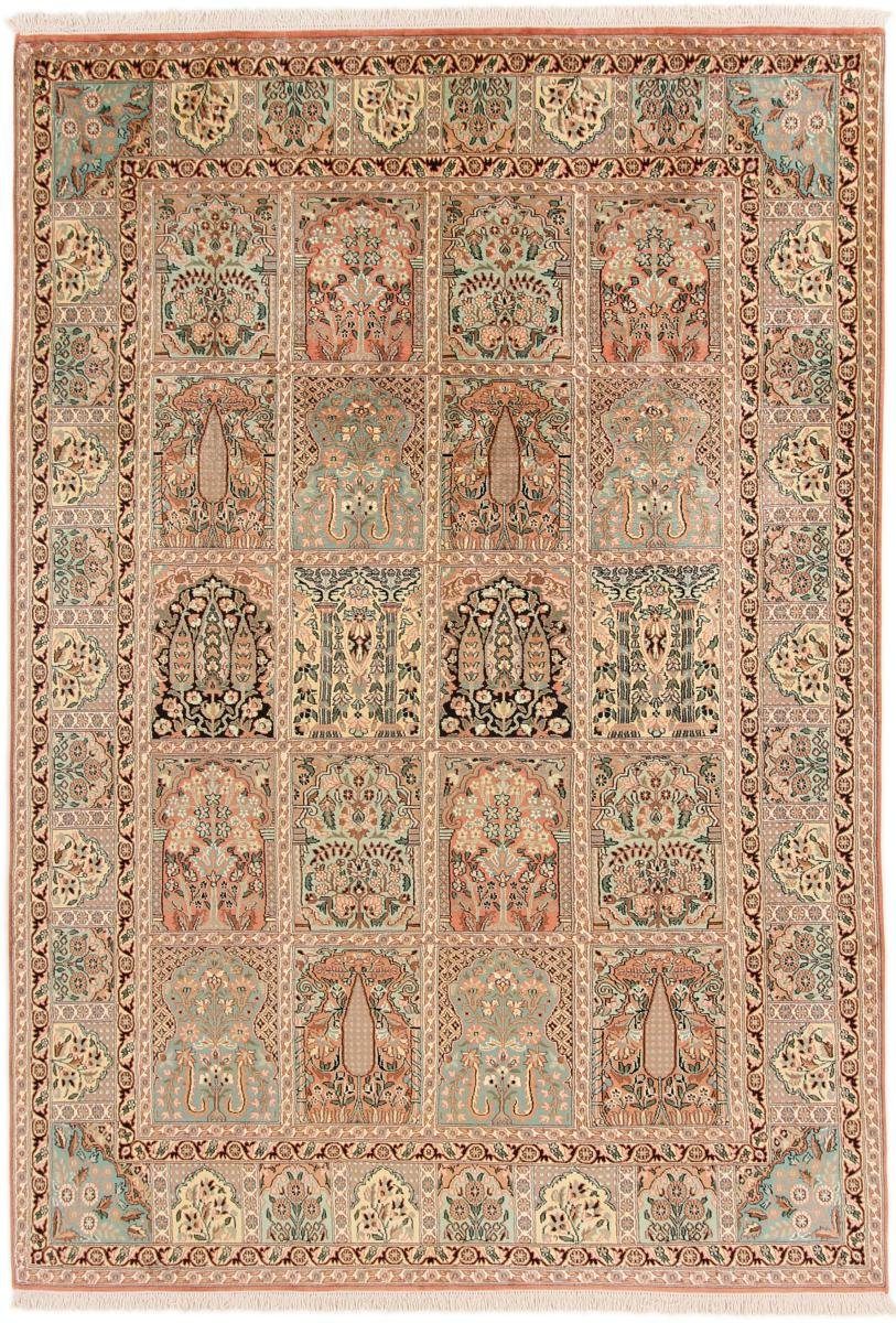 Orientteppich Kaschmir Seide 187x278 Handgeknüpfter Orientteppich, Nain Trading, rechteckig, Höhe: 4 mm