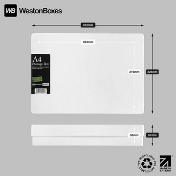 WestonBoxes Aufbewahrungsbox Variocolors A4 Aufbewahrungsbox extra robust WEISS 312x225x57mm