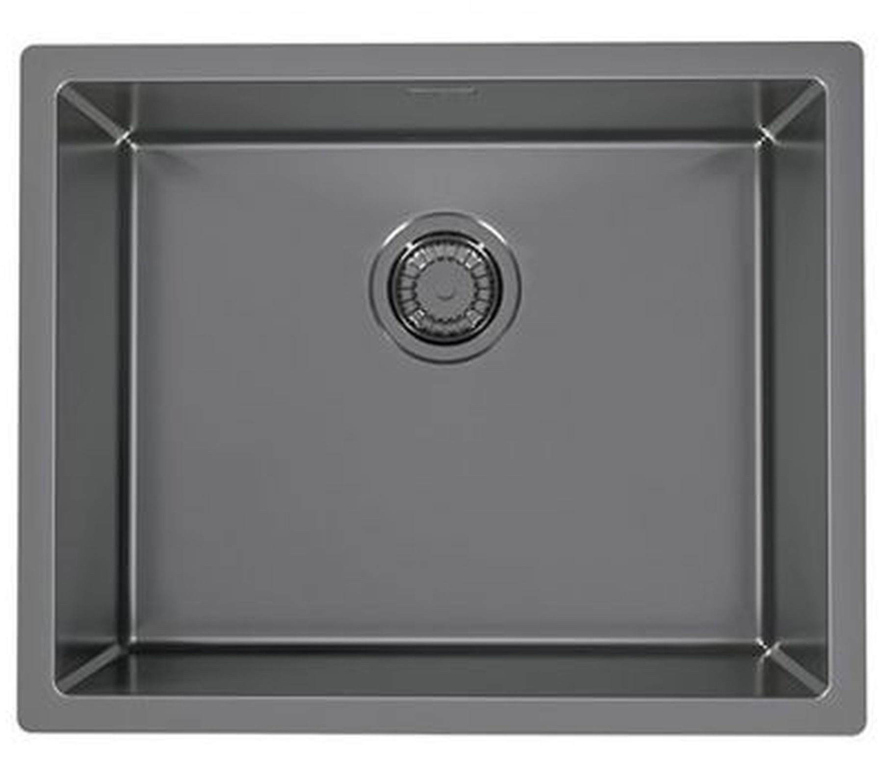 Alveus Küchenspüle Küchenspüle 54x44cm Einbauspüle Quadrix 50 Unterbauspüle Anthrazit, Rechteckig, 54/44 cm, (1 St)