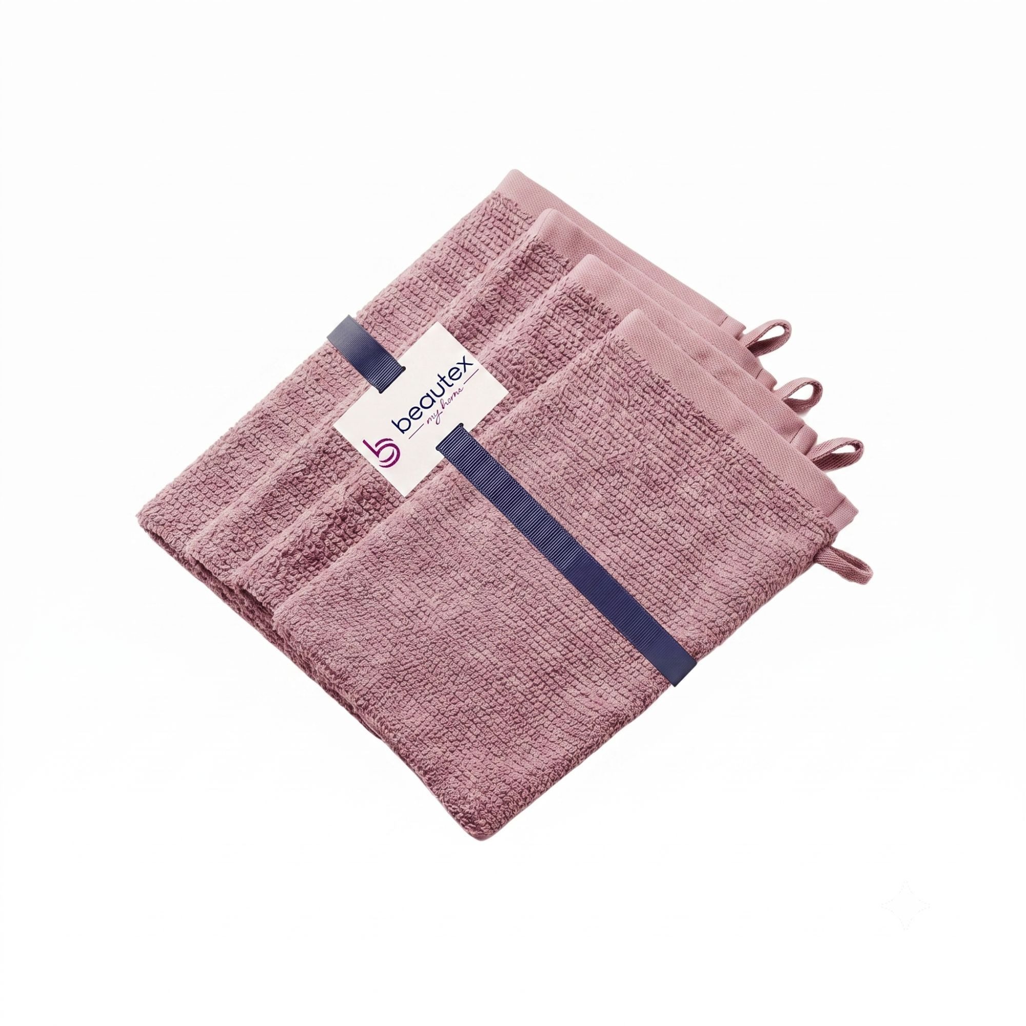 Beautex Handtuch Set, Premium Frottier Sets, 100% Baumwolle 550g/m², Multischlaufen-Optik, Frottier, saugstark, weich, flusenfrei, schnelltrocknend, schadstoffgeprüft