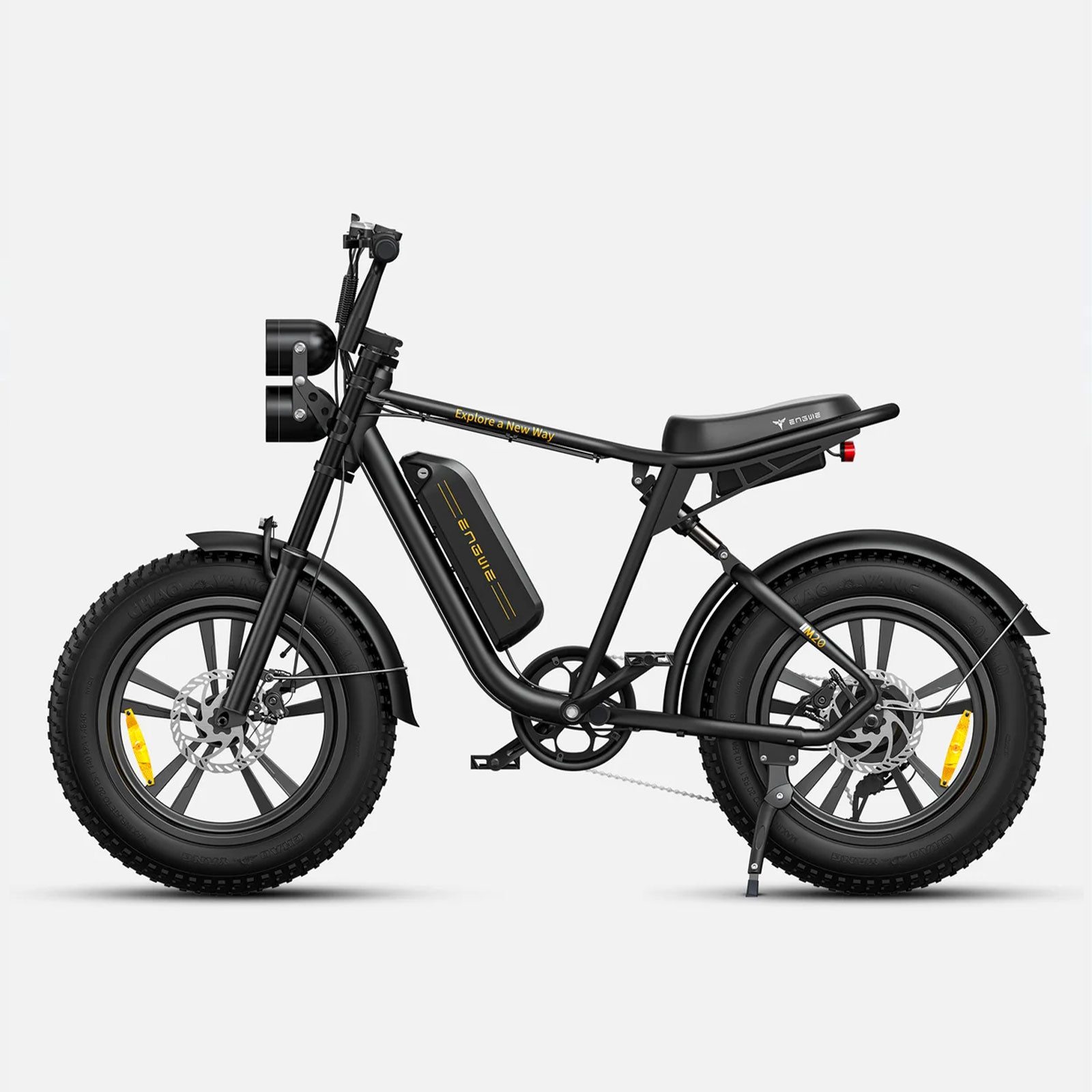 Vankel E-Bike Fat-Tire Full-Suspension E-Bike M20 – Dein urbanes Abenteuer-E-Bike mit fetten 20"x4" Reifen, 7 Gang Shimano, Shimano 7-Gang, Heckmotor, 624 Wh, (E-Bike)
