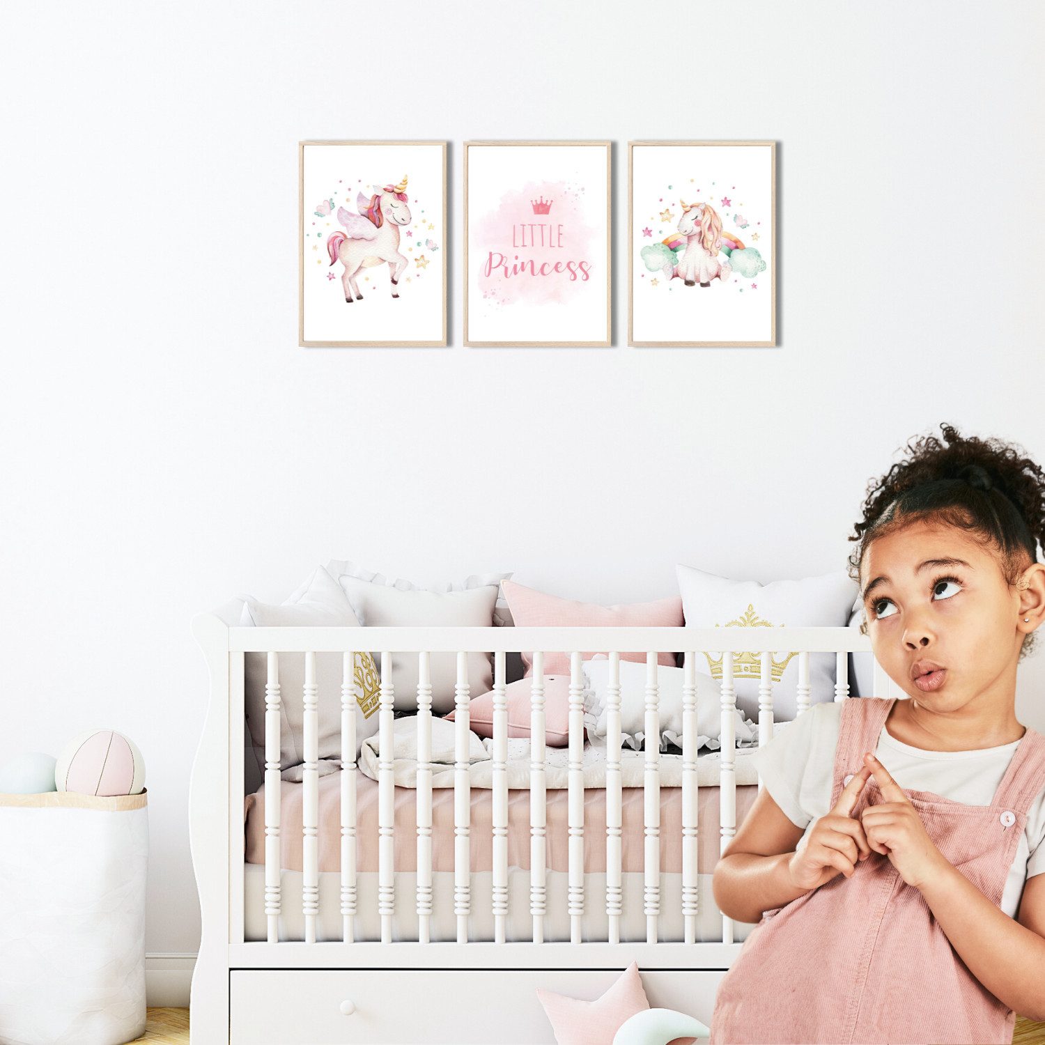 MeinBaby123® Poster Einhorn Bilder Kinderzimmer, Poster Kinderzimmer Deko, günstig online kaufen