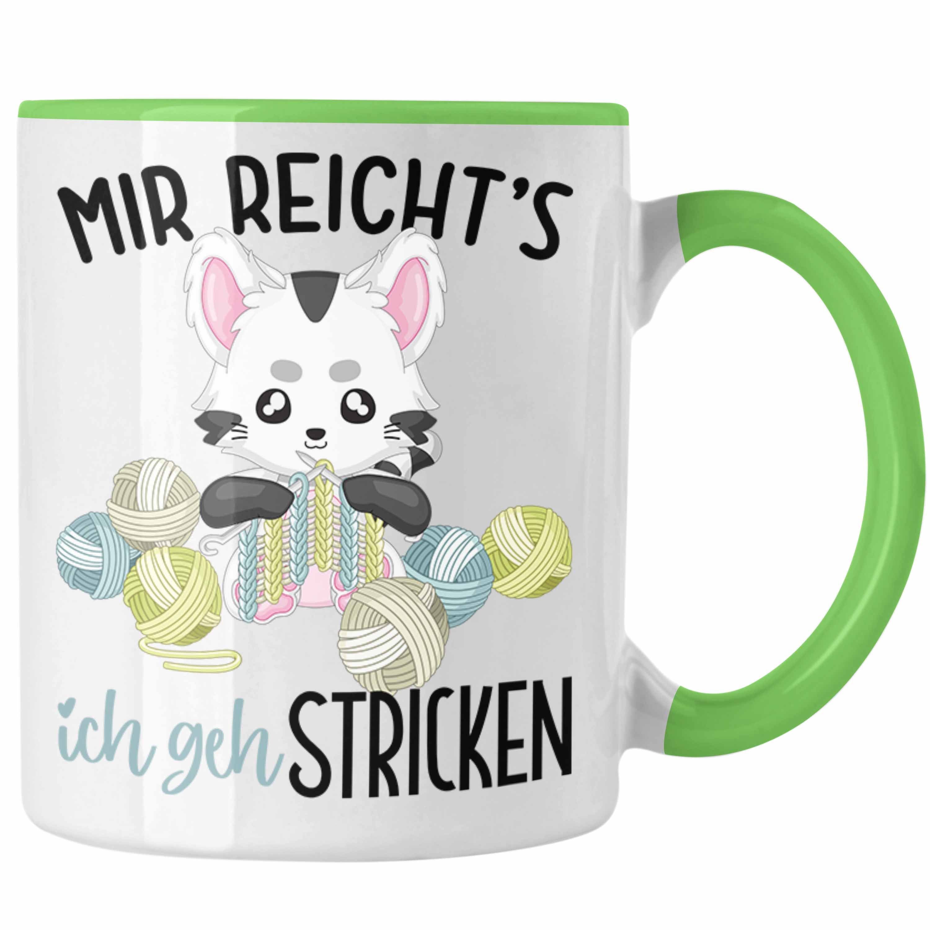 Häkeln Tasse Mit Spruch - Geschenk Mir Reichts - Ich Geh Häkeln - Kaffeetasse 330ml Aus Keramik - Häkeln Strickzubehör Kollegin Freundin Geschenkidee Lustig Teetasse Kaffee-Becher