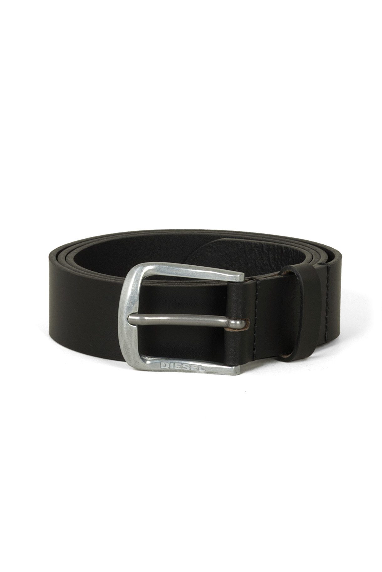 Diesel Ledergürtel 3,5 cm breit mit Metallverschluss - LOGO B-BASIC BELT 100% Echtleder