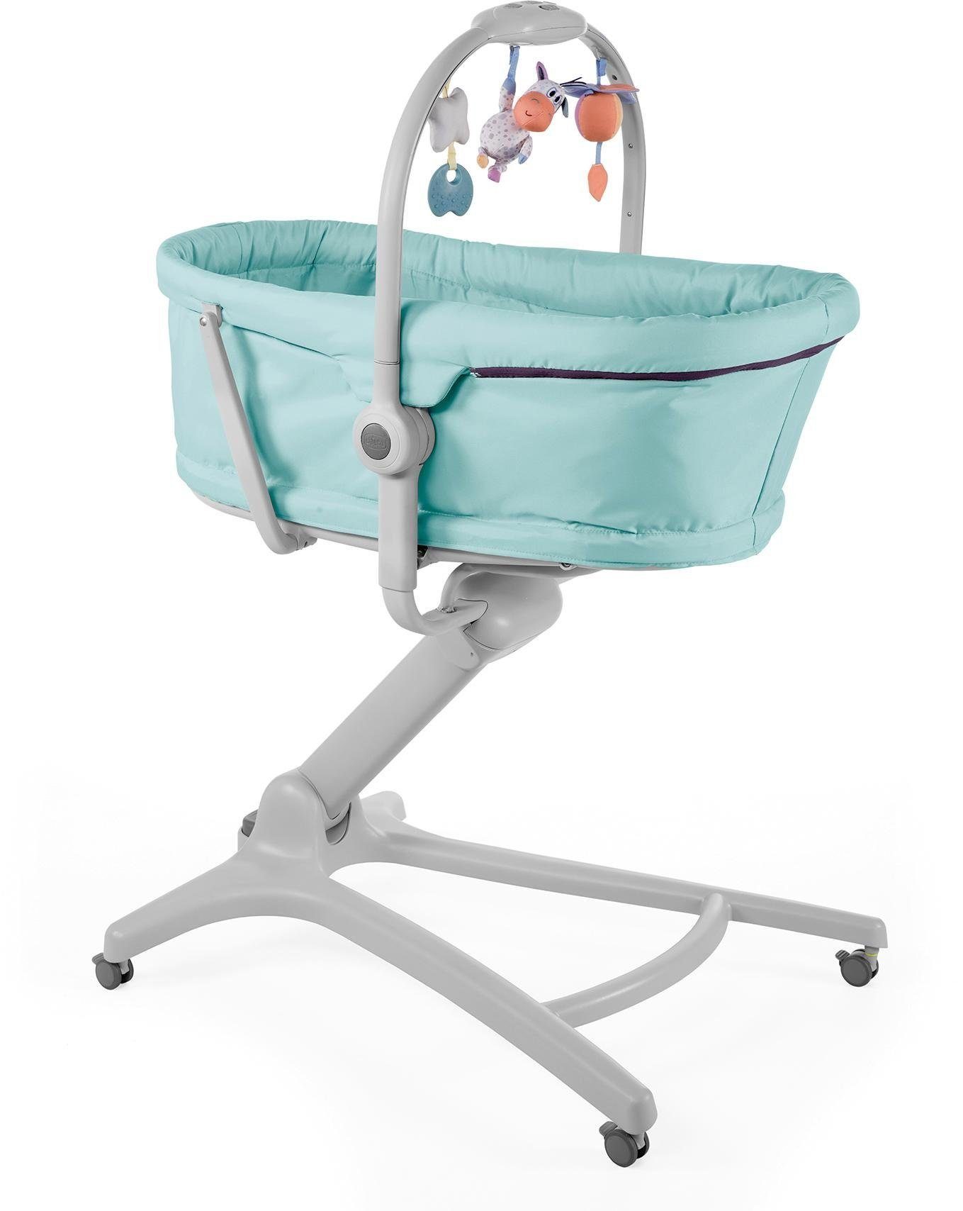 Chicco Kombihochstuhl Baby Hug 4 in 1, Aquarelle, Stubenwagen, Liegesessel, Hochstuhl und erster Stuhl in Einem! | Kombihochstühle