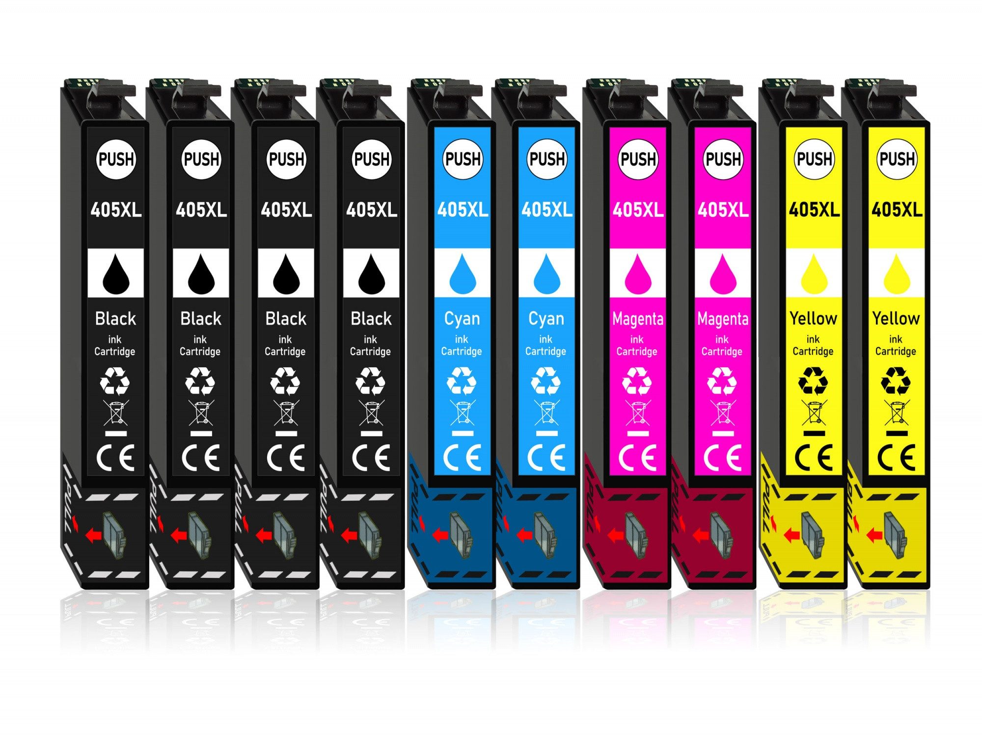 Druckerparadies 10er Pack Druckerpatronen 405 405XL kompatibel für Epson WF-4820 Tintenpatrone (10-tlg)