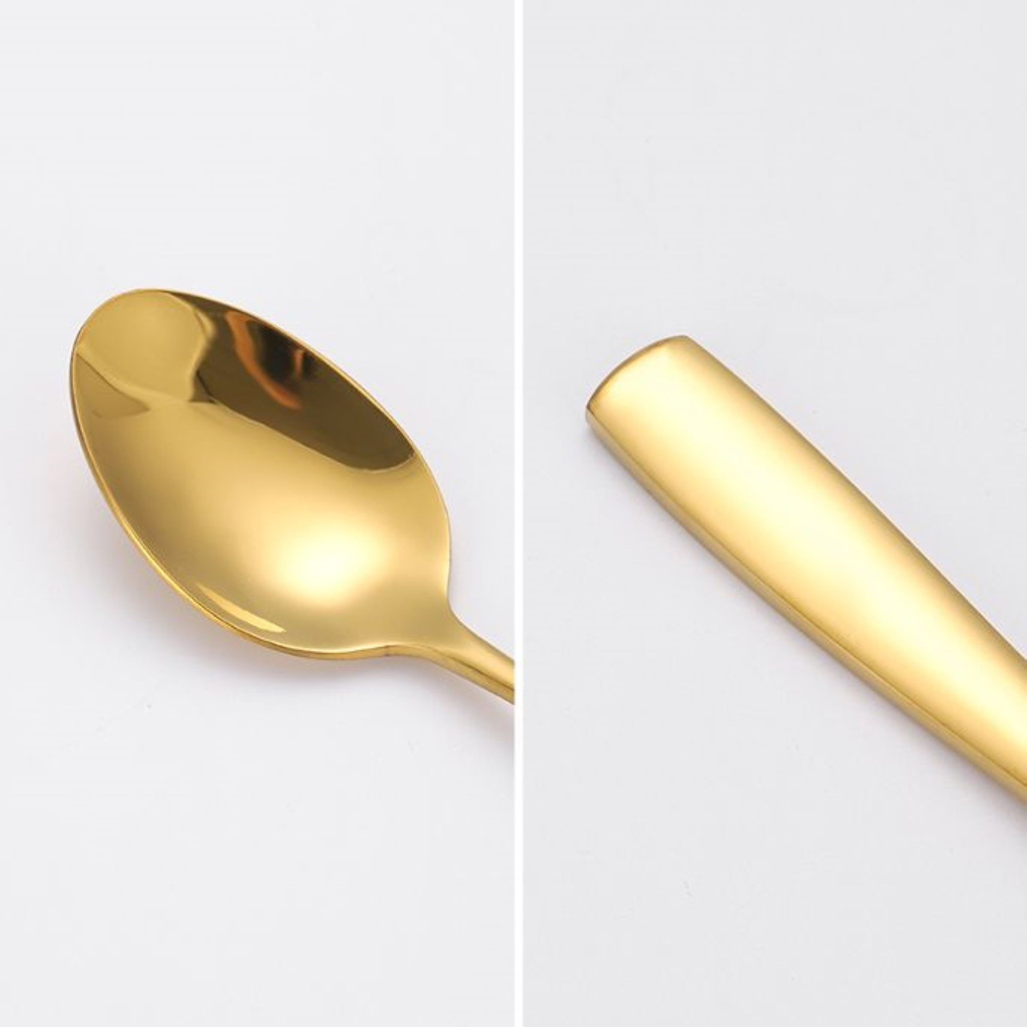 Cheffinger Besteck-Set 6er Set goldene Kaffeelöffel aus hochwertigem Edelstahl Modern, Edelstahl