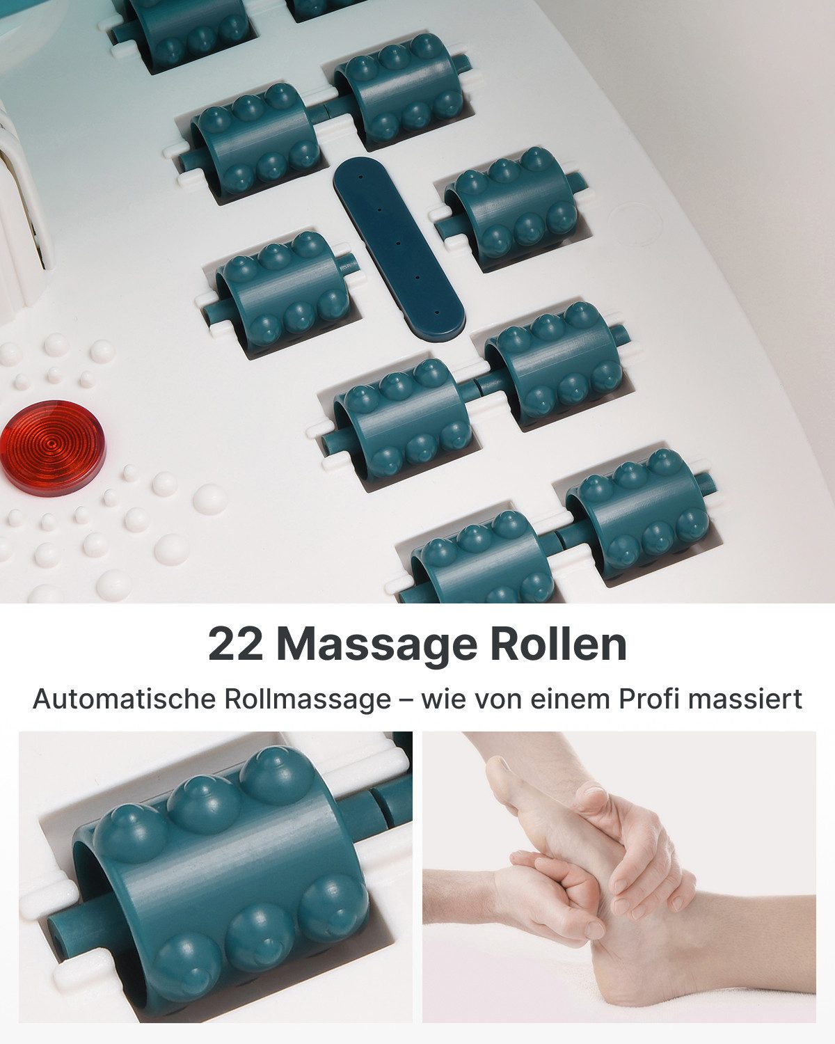 RENPHO Fußmassagegerät Fußbad mit Massagefunktion, Verwöhnende Thermalentspannung für die Füße – Bild 4 von 5