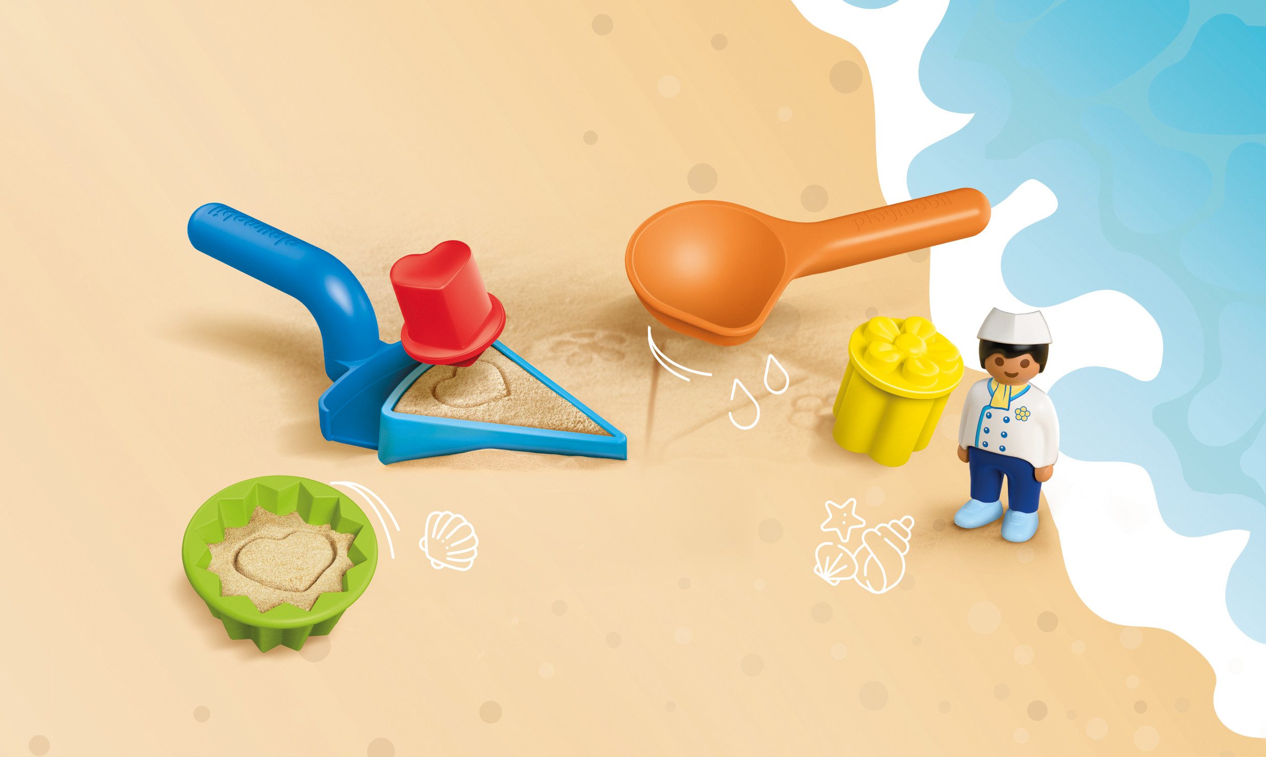 Playmobil® Sandform-Set Sand-Bäckerei (72005), Junior Sand, (7-tlg), Made in Europe – Bild 3 von 5