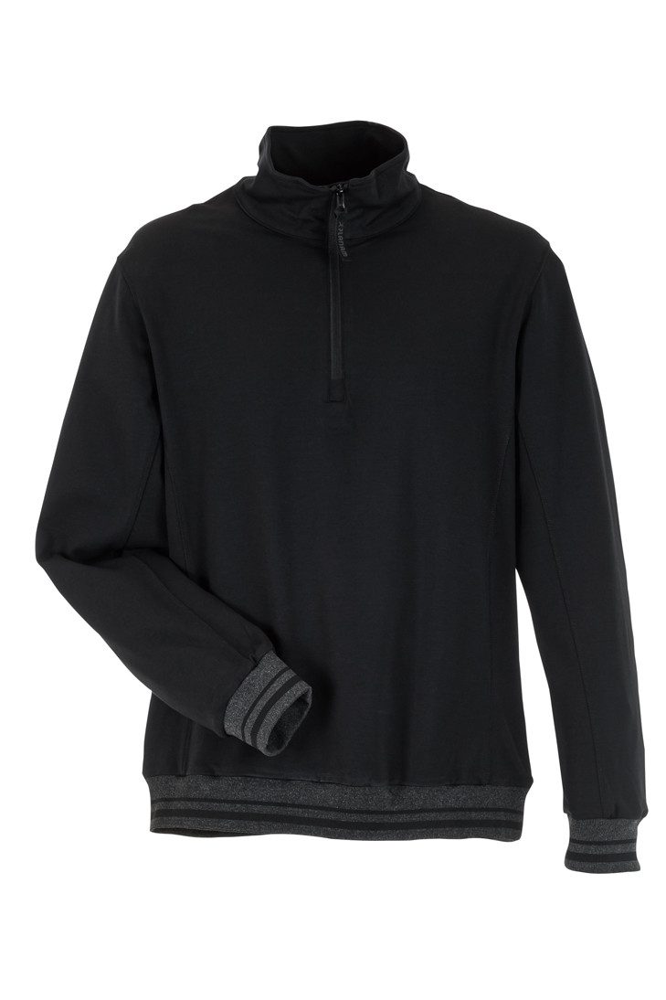 Planam Troyer PLANAM Herren Match Troyer OUTDOOR Zip-Kragen Schwarz