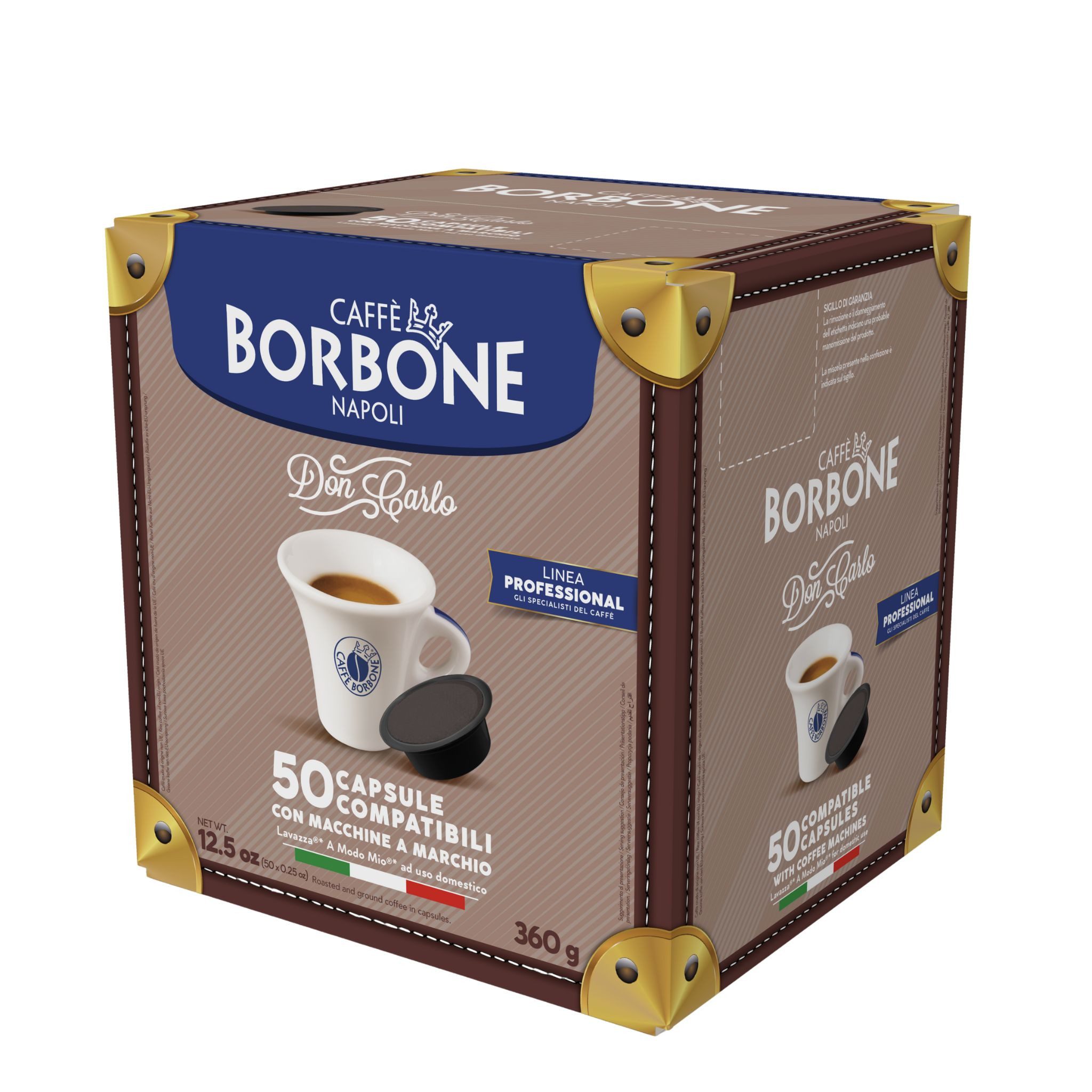 Caffè Borbone Kaffee Caffè Borbone Kaffeekapseln Don Carlo DEK 6x 50 Kapseln, 6 x 360 g, (Entkoffinierter Kaffee in Kapseln)