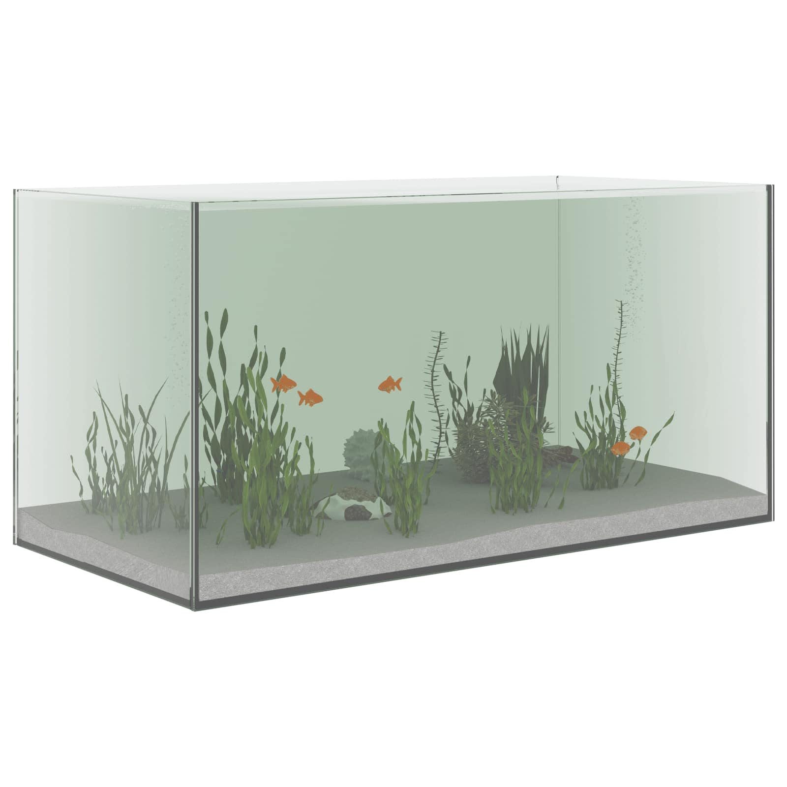vidaXL Aquarium 60 x 30 x 30 cm Aquarium mit Speicher Weiß Glas