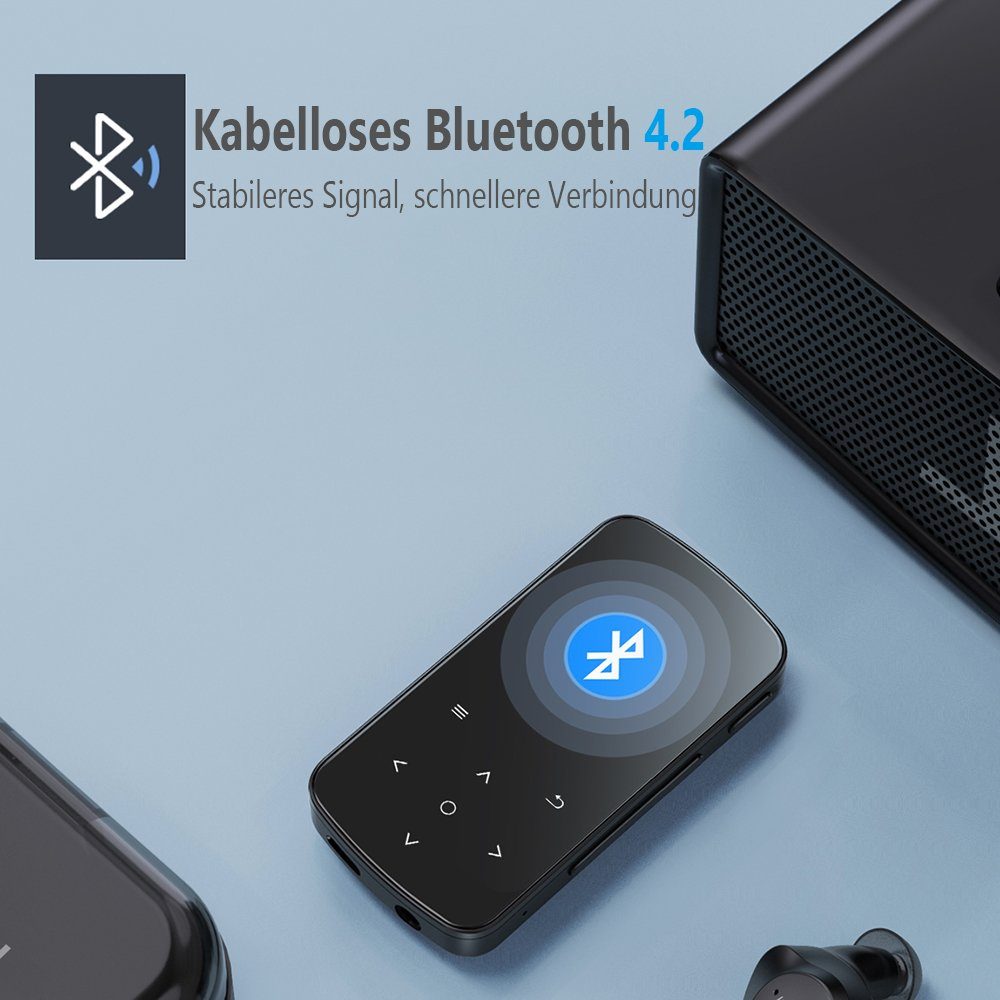 4.2 GelldG Farbbildschirm MP3-Player 1,54 Zoll Sport mit MP3 Bluetooth Player